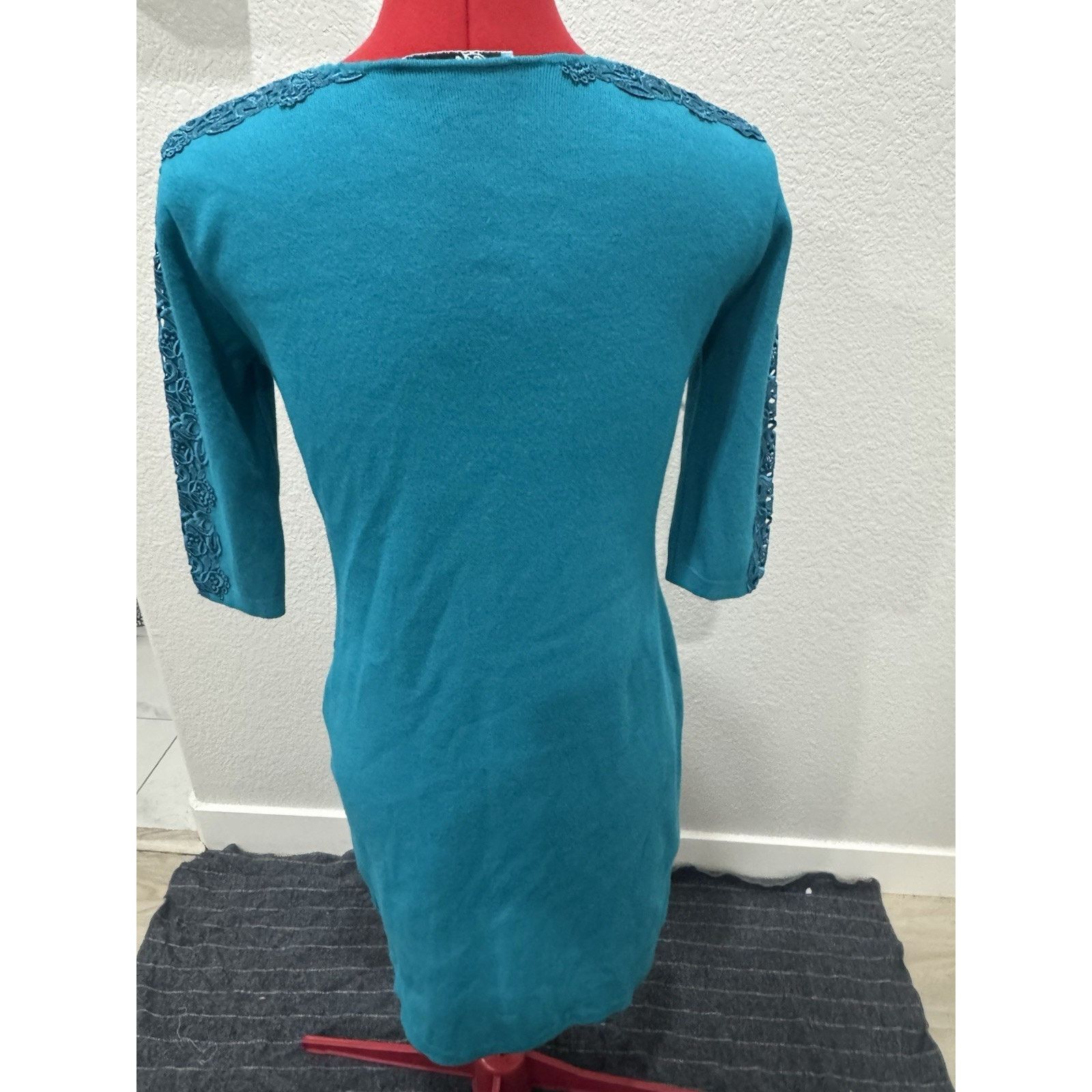 Blumarine Blumarine Embroided Teal Dress woman Size 42/us Size 6 Size M / US 6-8 / IT 42-44 - 2 Thumbnail