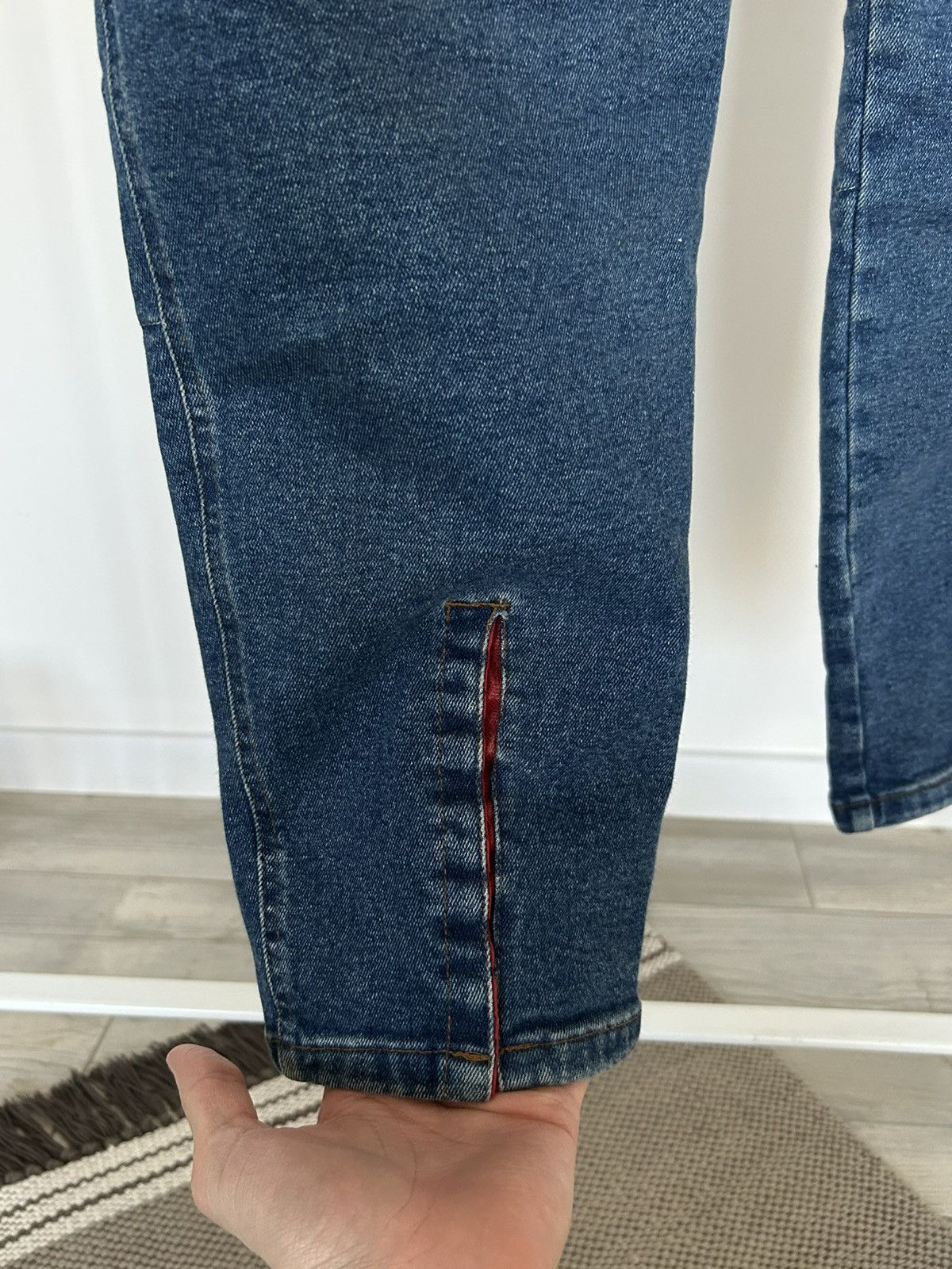 Vintage 90s Giali Motorcycle Padded Denim Jeans Biker Racing