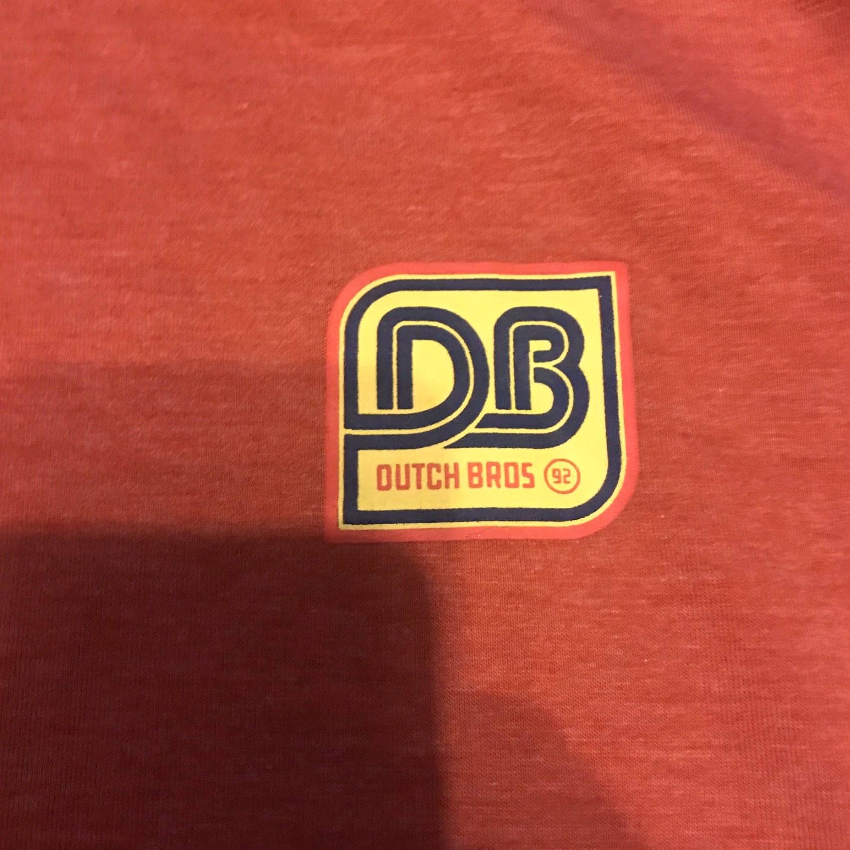 Vintage Dutch Bros Coffee T-Shirt Unisex Adults Small Orange Crew Neck Graphic Tee Coffee A Better World Logo Size US S / EU 44-46 / 1 - 4 Thumbnail