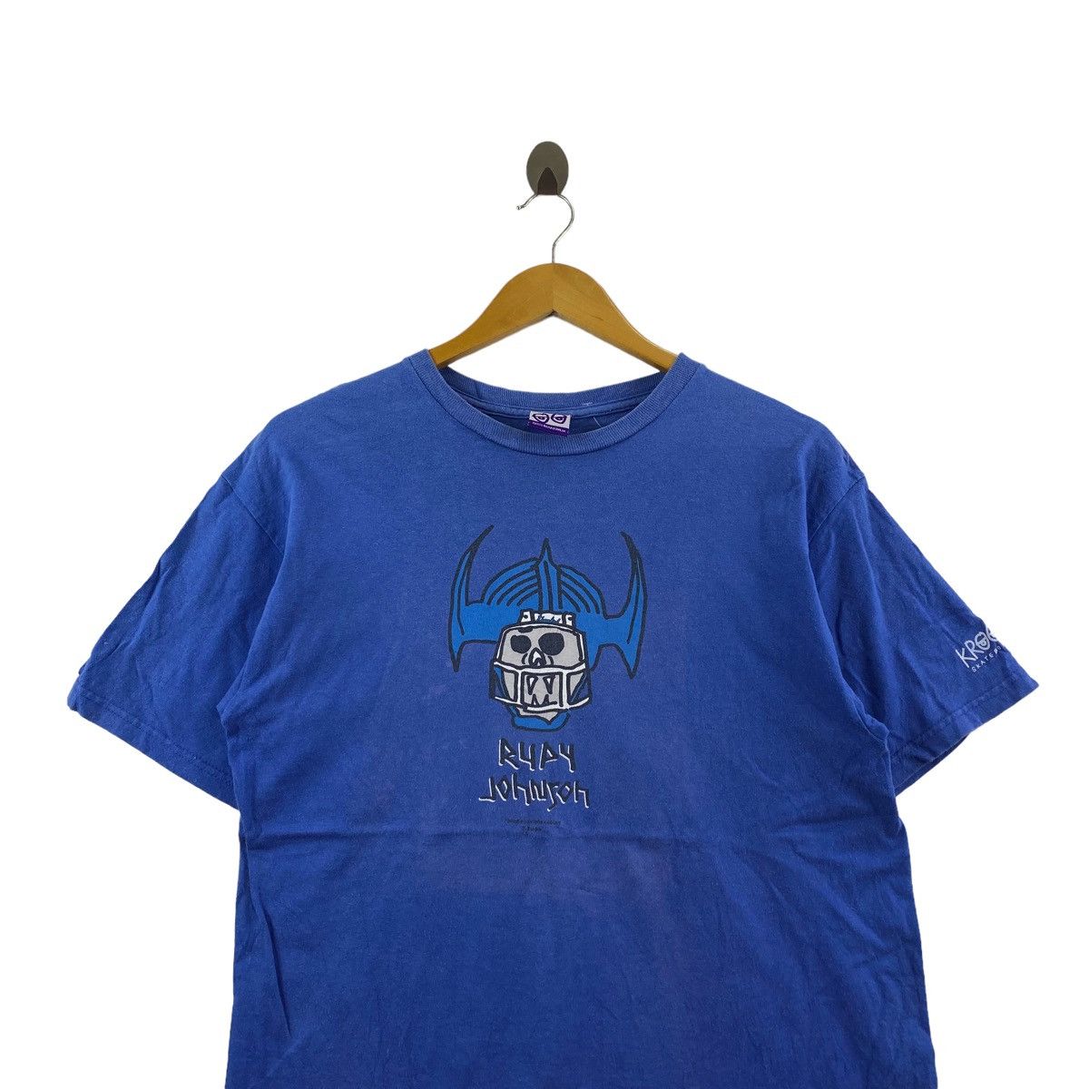 Krooked × Vintage Vintage 90s KROOKED SKATEBOARDING Rudy Johnson Brand Print Size US M / EU 48-50 / 2 - 2 Thumbnail