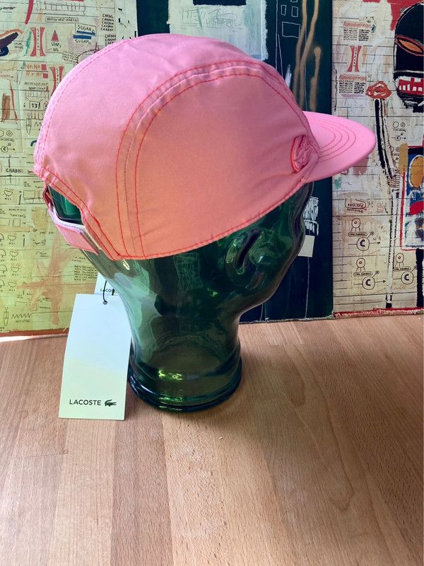 Lacoste cap hat casquette pink medium Velcro new panel Size ONE SIZE - 6 Thumbnail
