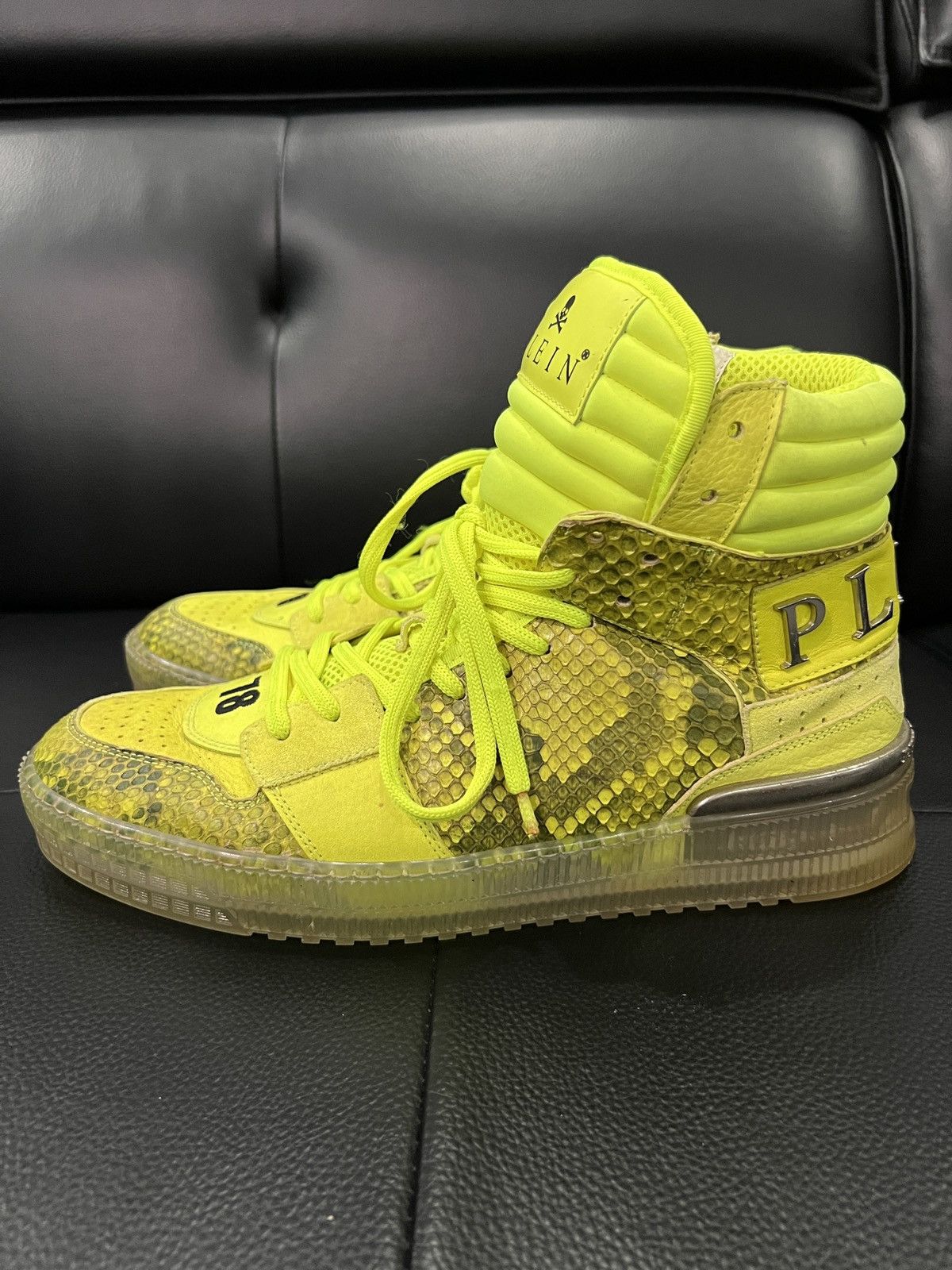 Philipp Plein Philipp Plein Snakeskin Effect “1978” Embroidered High-Top S Size US 9 / EU 42 - 4 Thumbnail