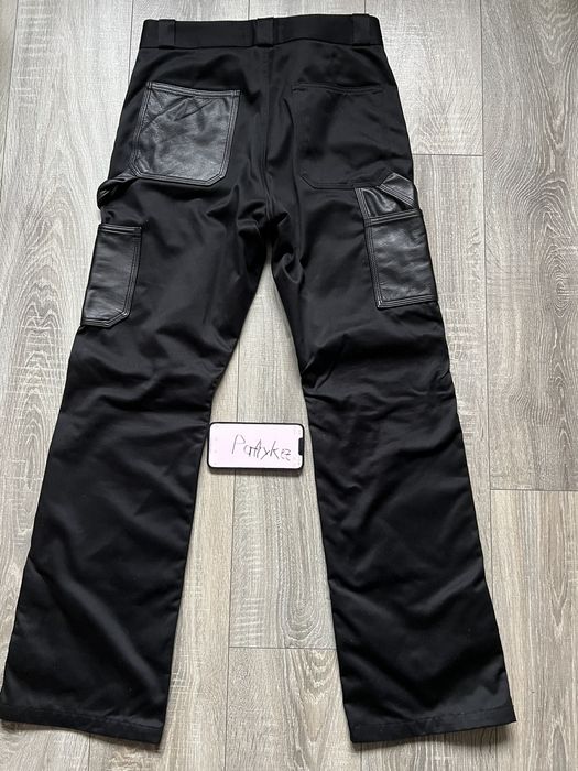 Vuja De Vuja Dé Adagio Leather Double Knee Trousers | Grailed