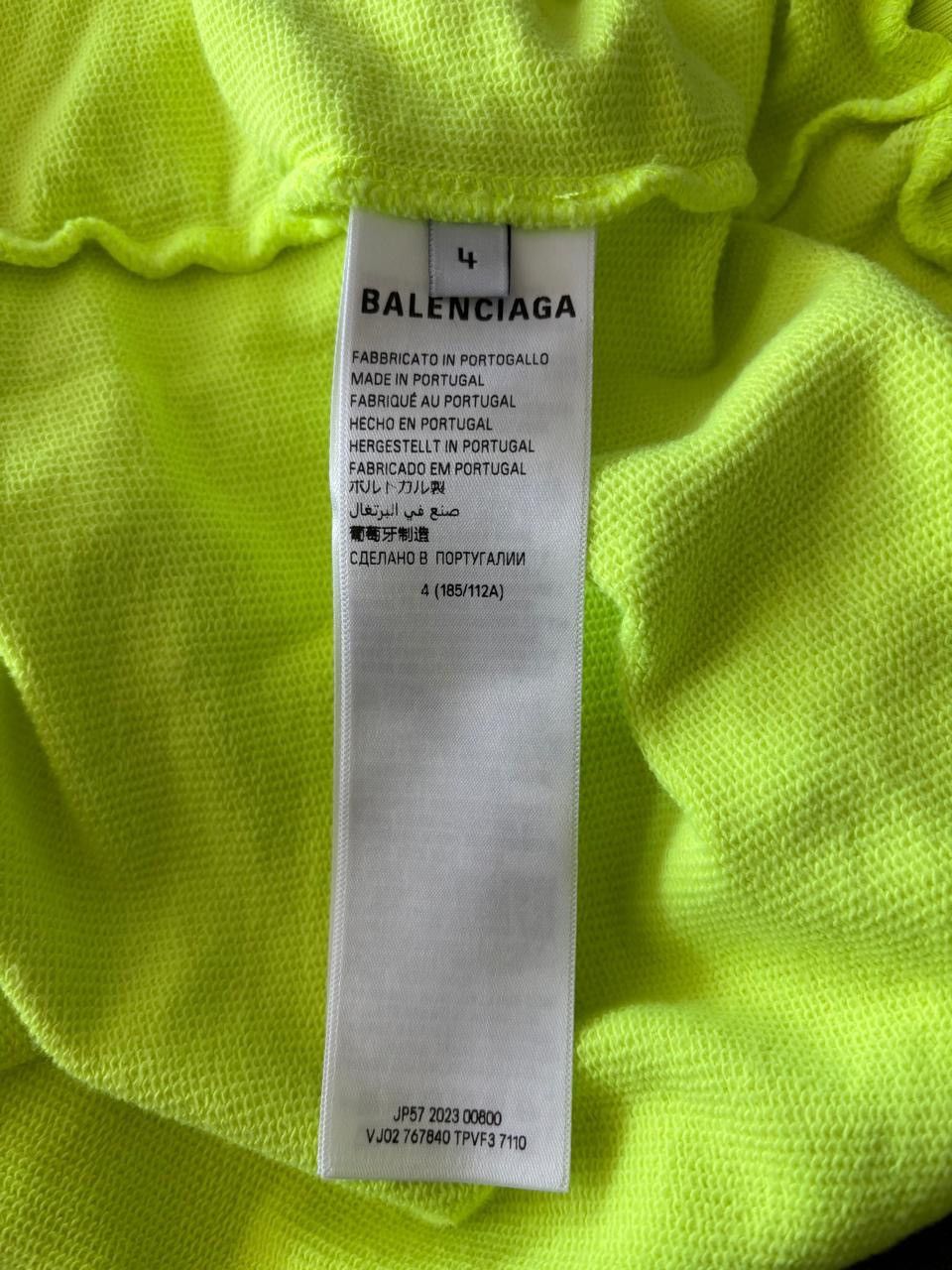 Balenciaga logo-print zip-up hoodie layred sports molleton fluo yellow Size US XXL / EU 58 / 5 - 5 Thumbnail
