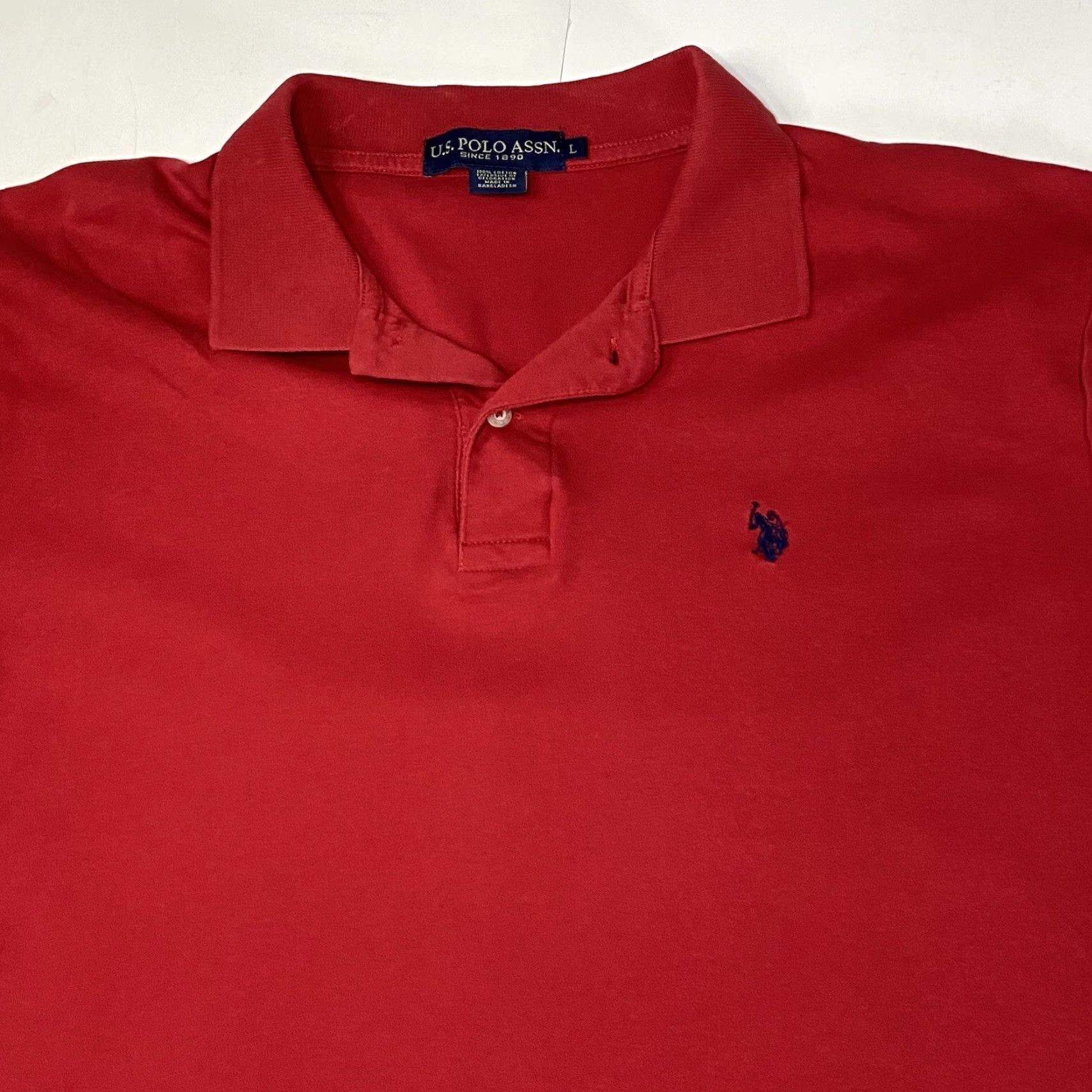 U.S. Polo Assn. U.S. Polo Assn. Polo Short Sleeve Shirt Men's Size Large Red Size US L / EU 52-54 / 3 - 2 Thumbnail