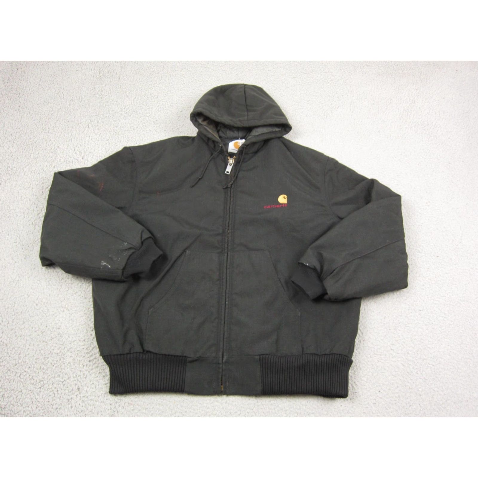 Carhartt VINTAGE Carhartt Jacket Mens 2XL Black Full Zip Quilted Lined Chore BOMBER Jacket Hooded Winter Fall Retro? (avoid adding) Size US XXL / EU 58 / 5 - 2 Thumbnail