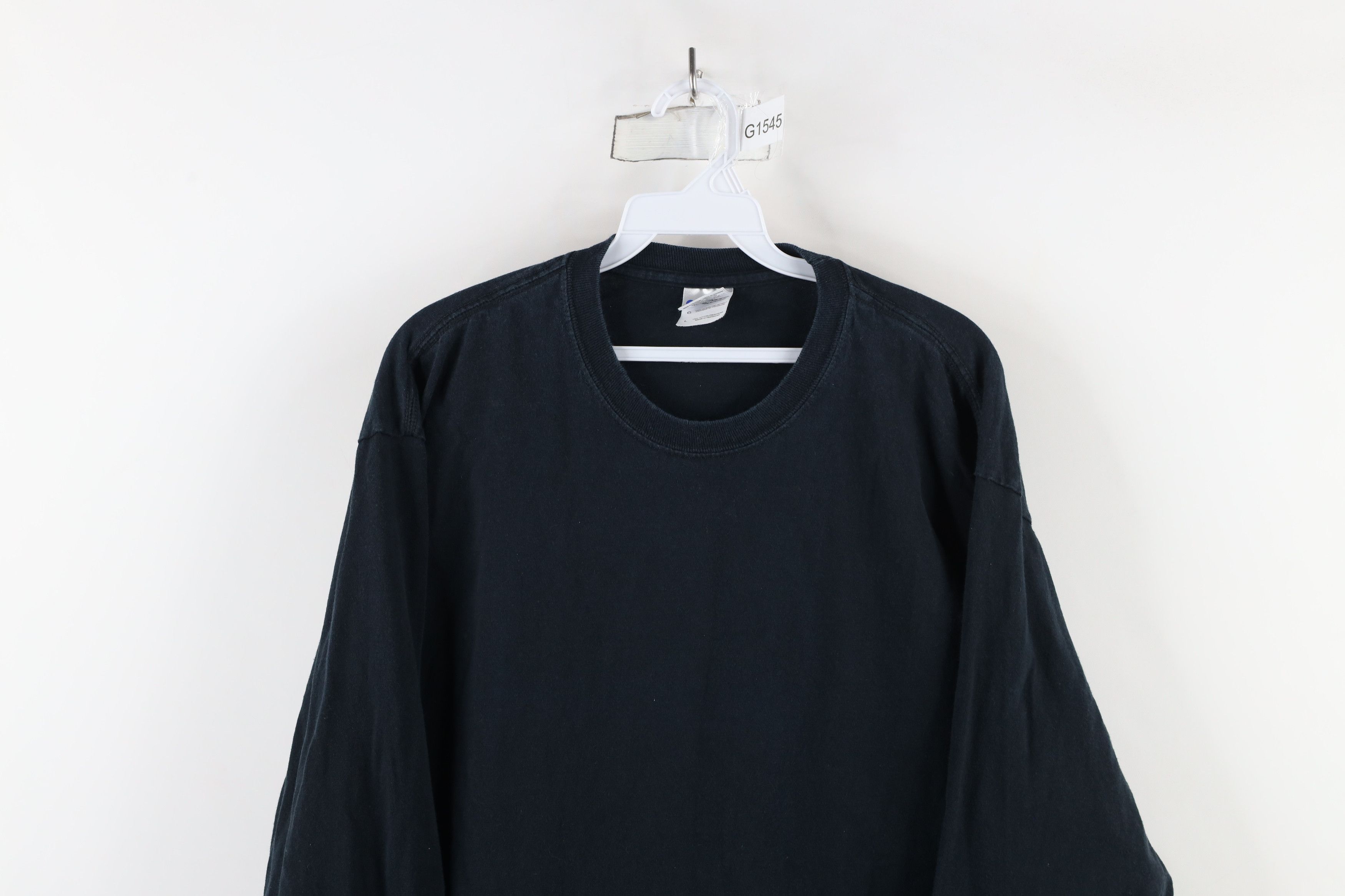 Vintage Vintage 90s Y2K Streetwear Cotton Long Sleeve T-Shirt Black Size US L / EU 52-54 / 3 - 2 Thumbnail