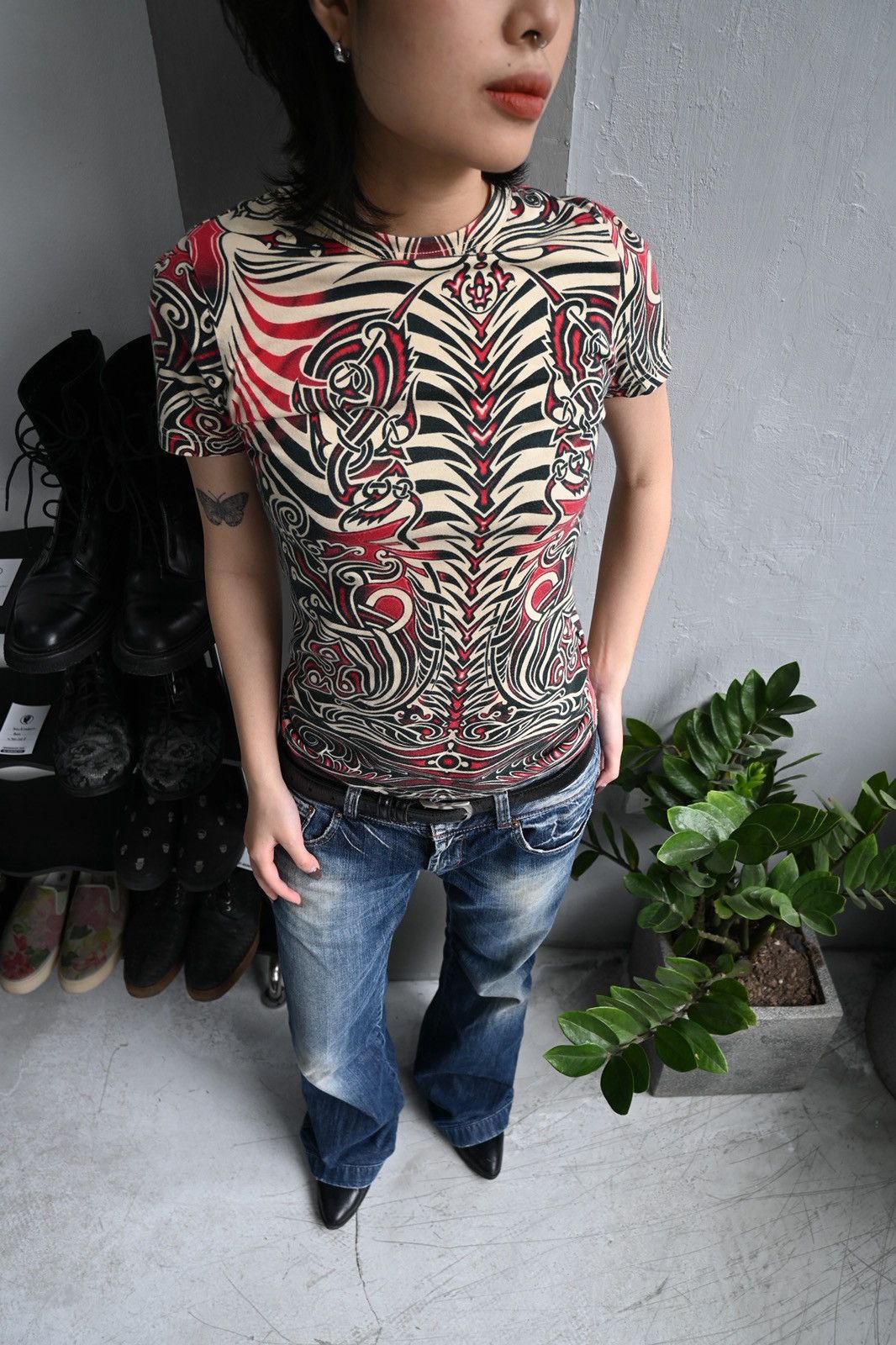 Jean Paul Gaultier Jean Paul Gaultier SS1996 cyberbaba tribal tatoo top Size S / US 4 / IT 40 - 1 Thumbnail