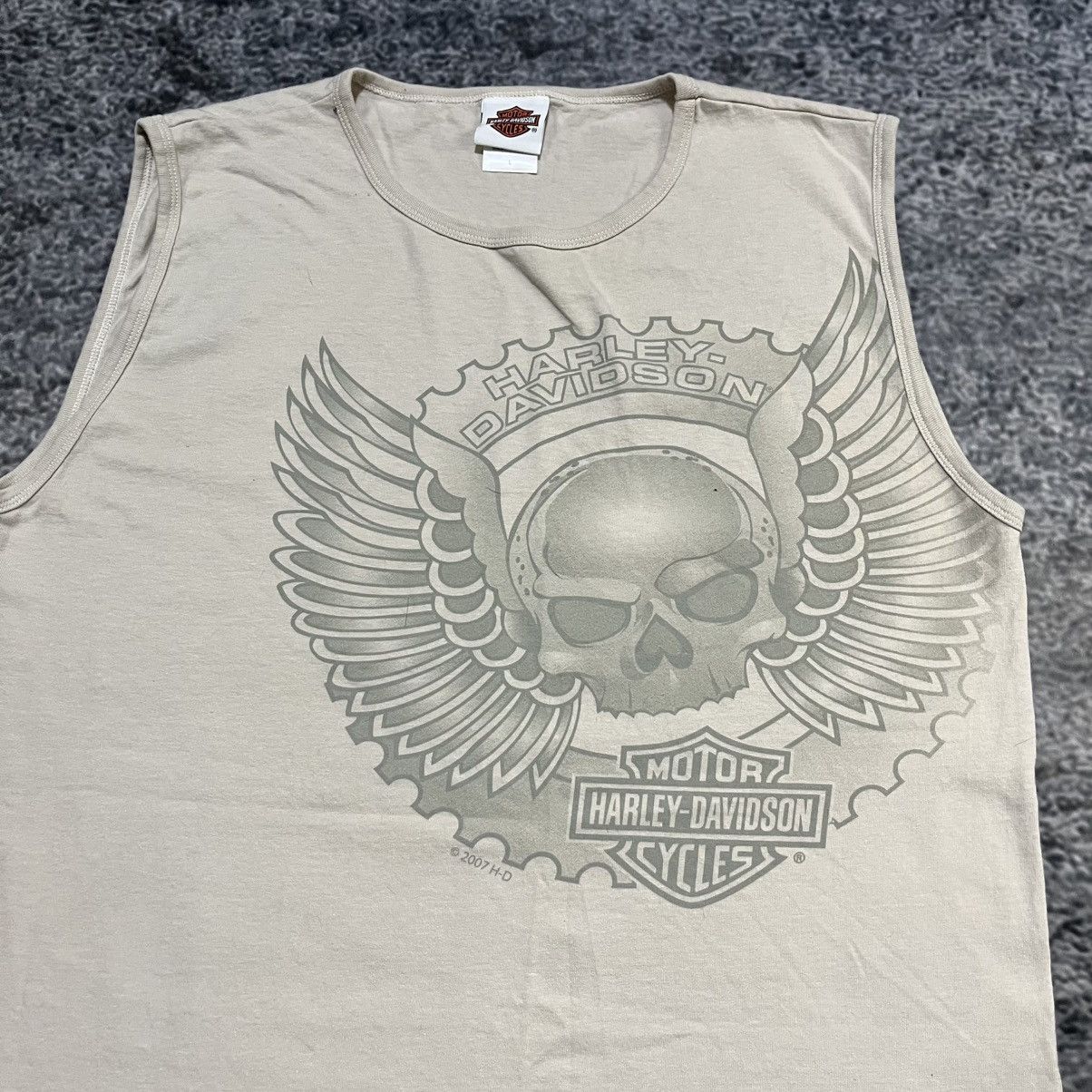 Harley Davidson Vintage Harley Davidson Sleeveless Shirt Skull 2000s Large Size US L / EU 52-54 / 3 - 4 Thumbnail