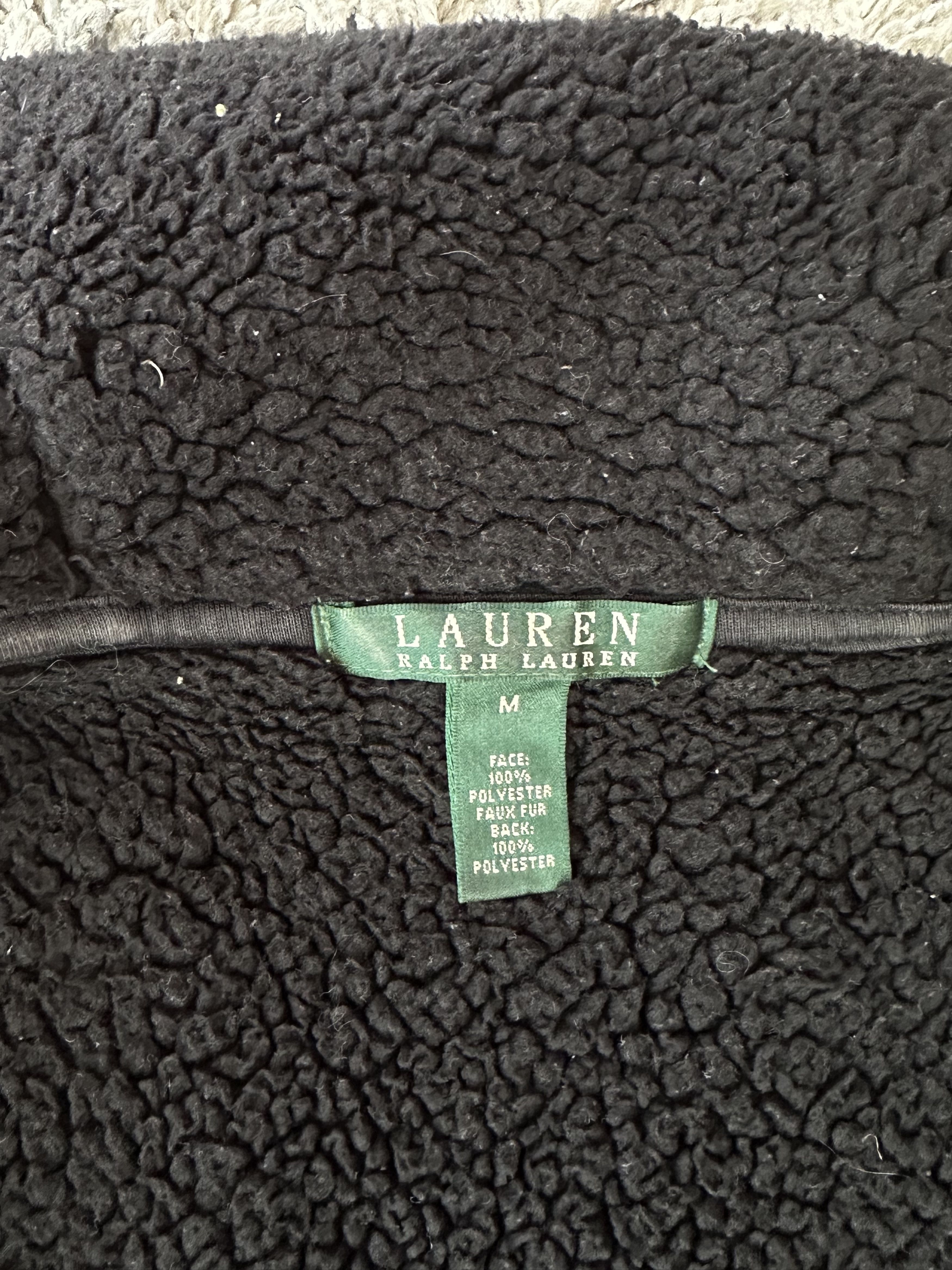 Lauren Ralph Lauren Black Faux Fur Suede Draped Vest Ralph Lauren - Size Size M / US 6-8 / IT 42-44 - 3 Thumbnail