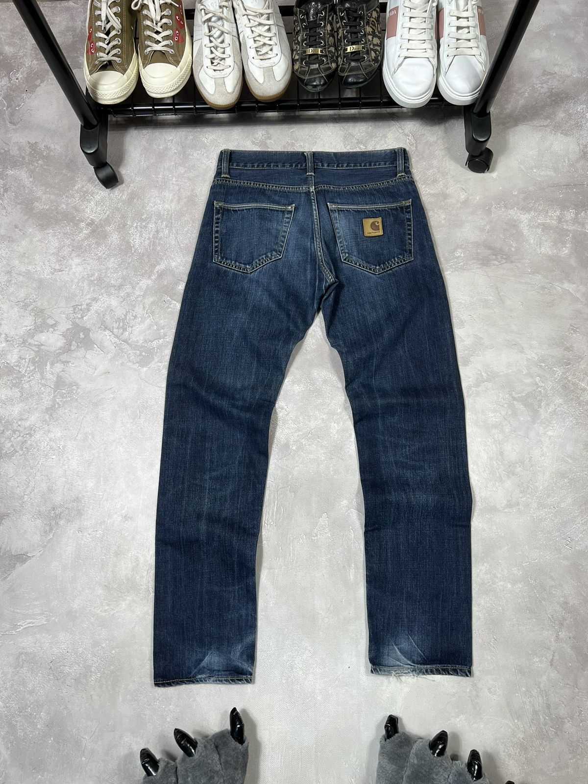 Carhartt Carhartt Vintage Indigo Denim Pants Leather Tab Size US 31 - 1 Thumbnail
