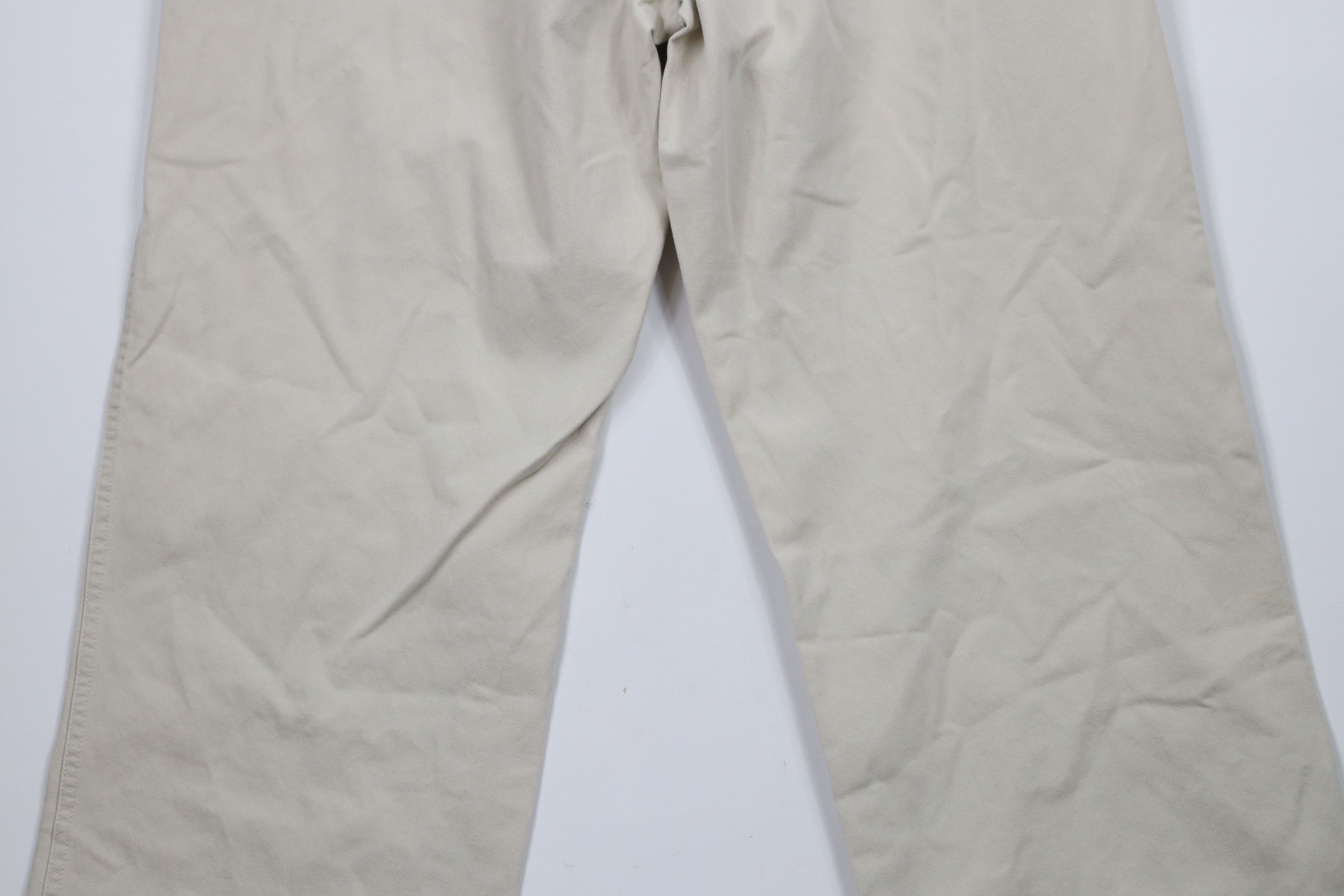 Calvin Klein × Vintage Vintage 90s Calvin Klein Spell Out Wide Leg Pants Beige Size US 34 / EU 50 - 12 Thumbnail