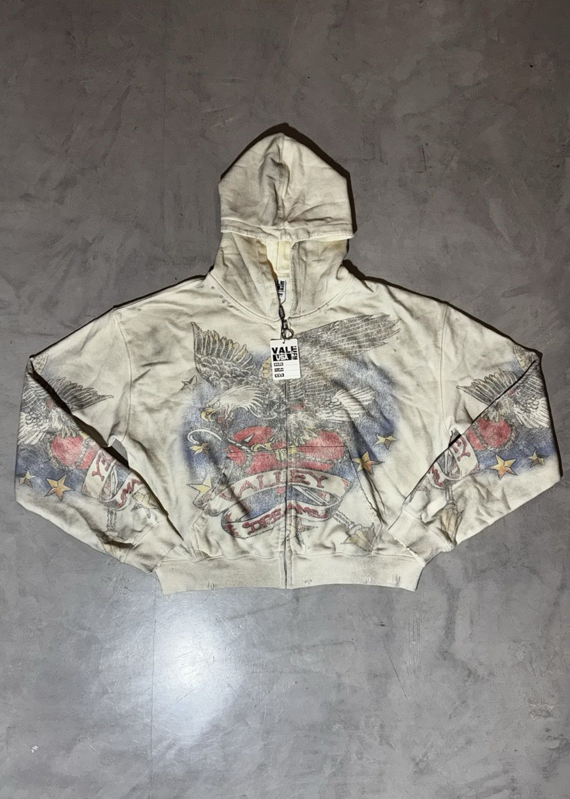 Vale Vale Forever Nostalgia Zip Up ‘Tattered/Cream’ Size US M / EU 48-50 / 2 - 1 Thumbnail