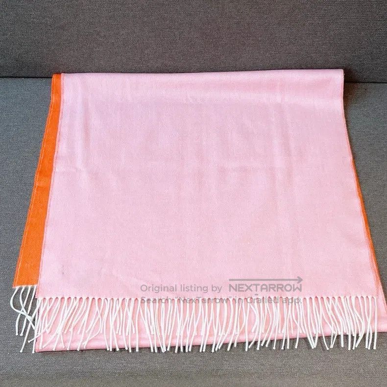 Loro Piana LORO PIANA size 185*45cm Two-Tone Pastel Pink Double-Sided Size ONE SIZE - 2 Thumbnail