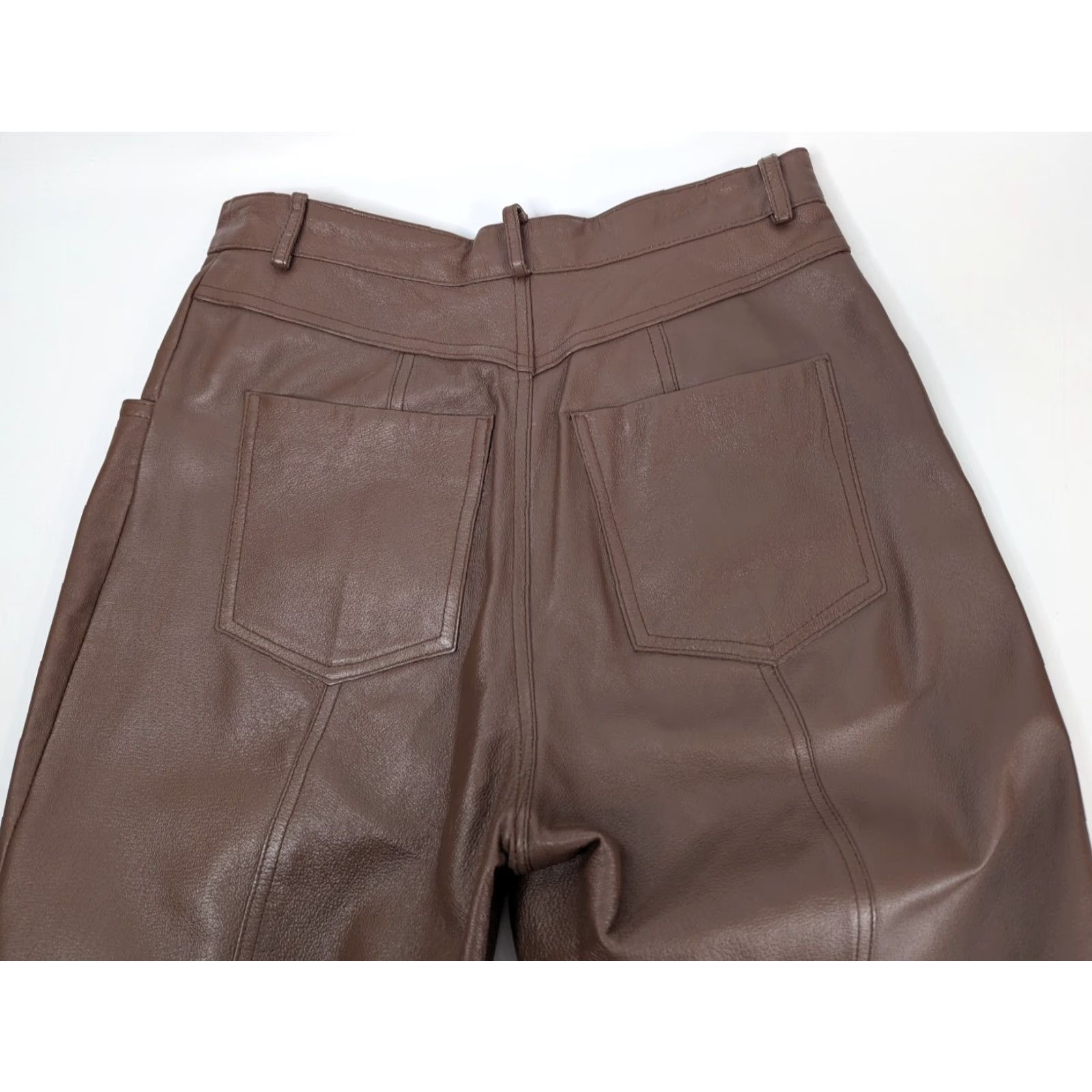 Vintage VINTAGE Together Women's 8 Pants Brown Leather High Rise Tapered Pants Size 30" / US 8 / IT 44 - 6 Thumbnail
