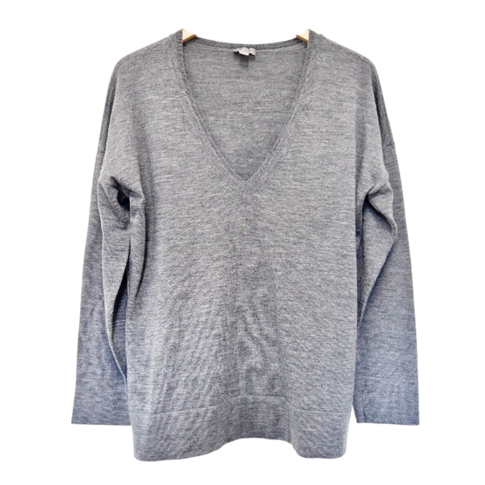 Other J. Jill Gray Italian Merino Wool V Neck Sweater Sz XL Size XL / US 12-14 / IT 48-50 - 1 Thumbnail