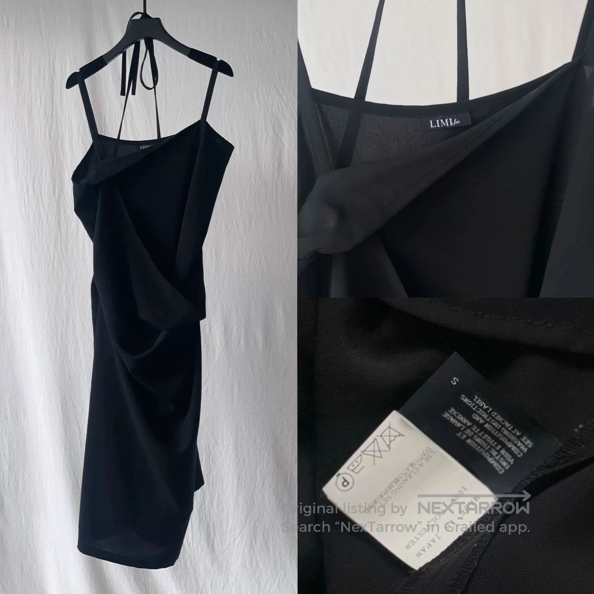 Limi Feu LimiFeu Asymmetrical Black Dress with Straps. Size S / US 4 / IT 40 - 8 Thumbnail