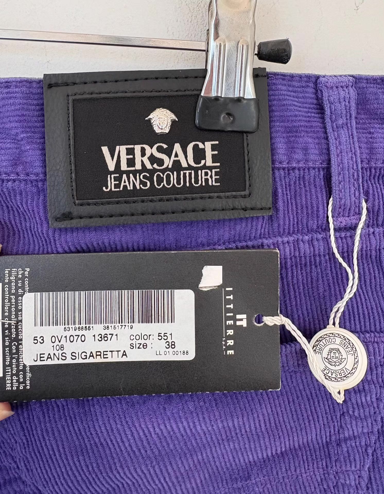 Versace Jeans Couture Versace Jeans Couture Men's Purple Corduroy Trousers Ｑ21 Size US 36 / EU 52 - 2 Thumbnail