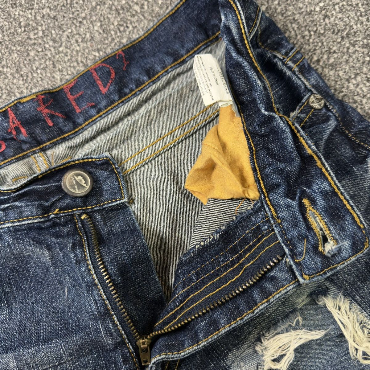 Dsquared2 🔥 Thrashed Dsquared Distressed Y2K Grunge Punk Denim Size US 30 / EU 46 - 14 Thumbnail