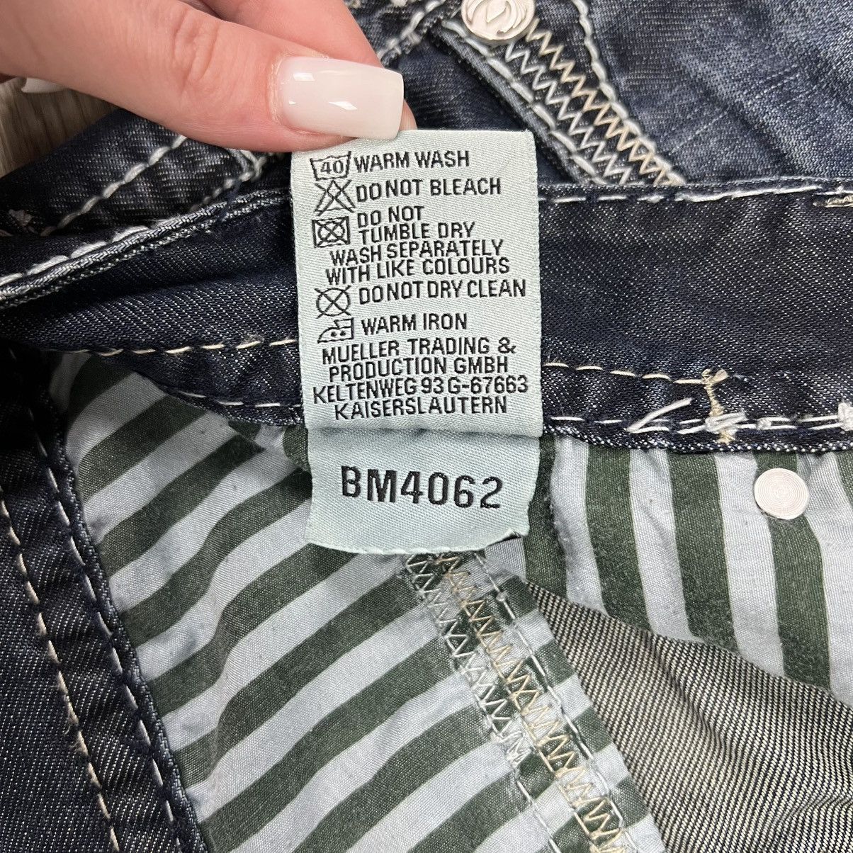 Other Blue Monkey Straight Leg Jeans Blue Denim Fleur De Lis Sz 36 Size US 36 / EU 52 - 9 Thumbnail