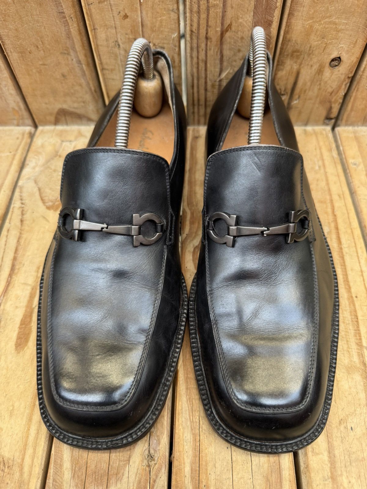 Salvatore Ferragamo Salvatore Ferragamo Black Men’s Leather Loafers Sz US 7.5 EE Size US 7.5 / EU 40-41 - 3 Thumbnail