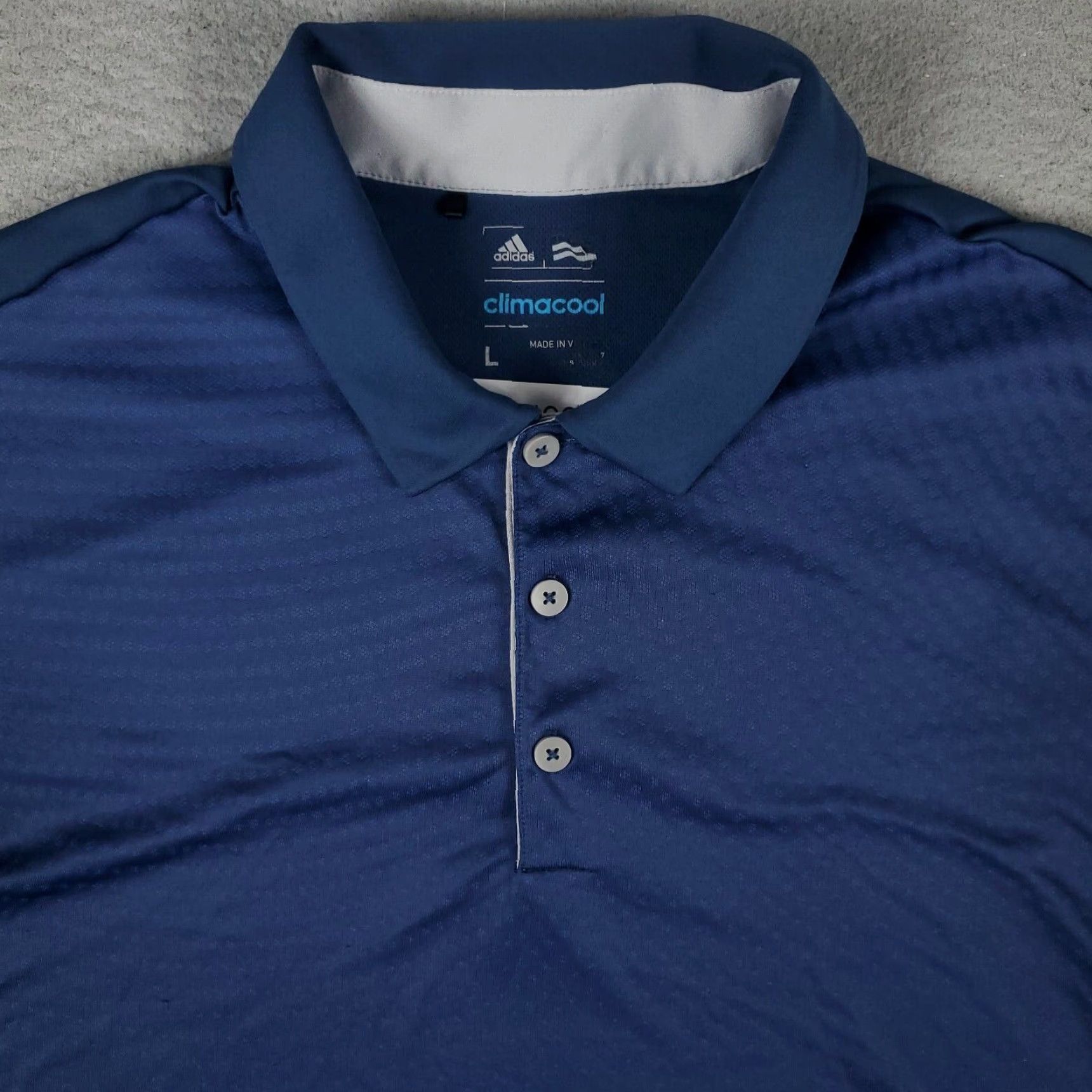 Adidas Adidas Polo Shirt Mens Size Large Blue Golf Casual Short Sleeve * Size US L / EU 52-54 / 3 - 2 Thumbnail