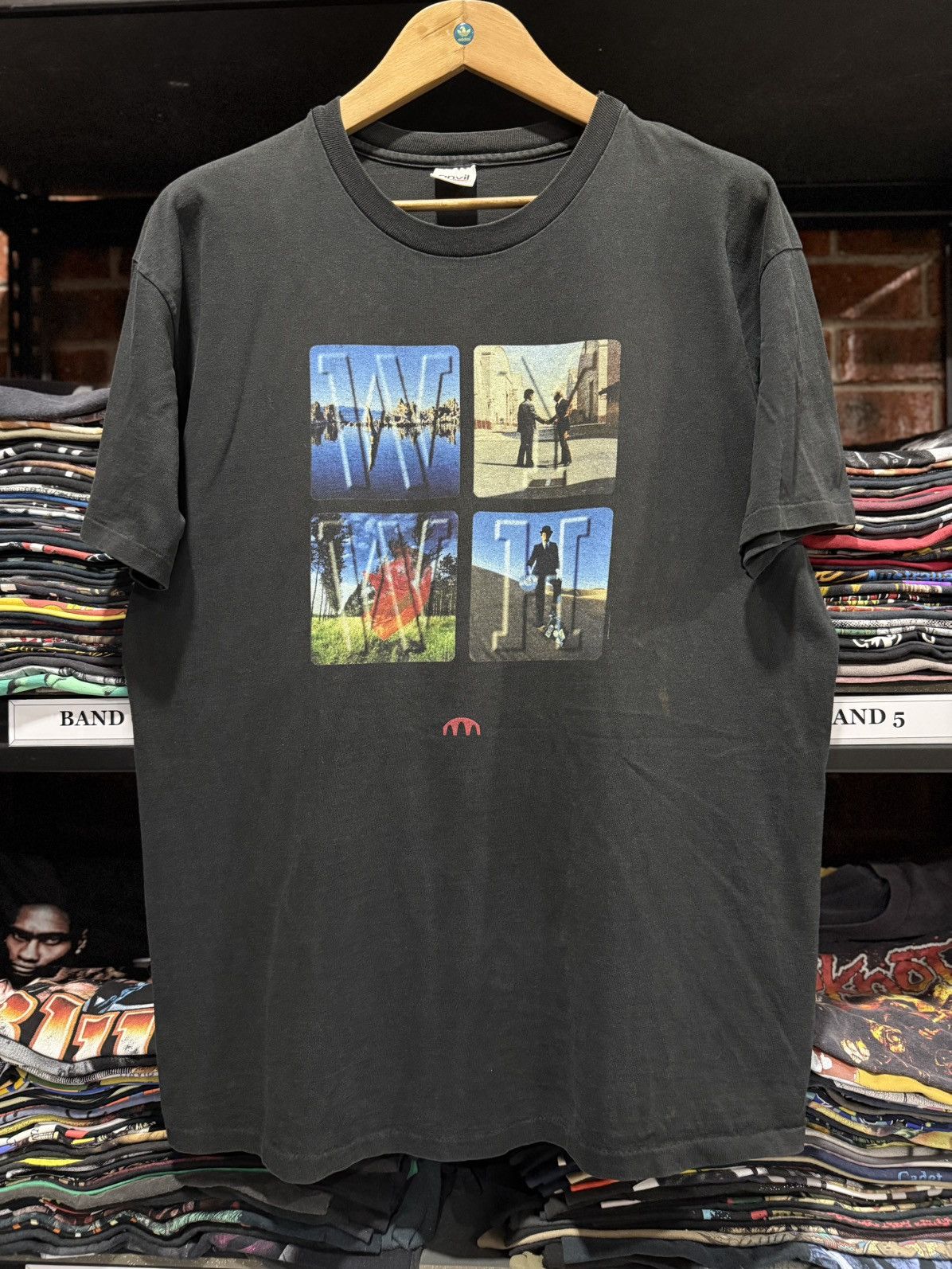 Band Tees × Vintage Vintage 90s Pink Floyd Wish You Were Here Faded Tee Size US XL / EU 56 / 4 - 1 Thumbnail