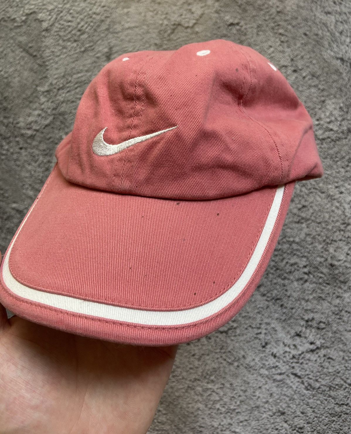 Nike × Vintage Vintage Nike Purple Faded Distressed Cap Y2K Size ONE SIZE - 4 Thumbnail