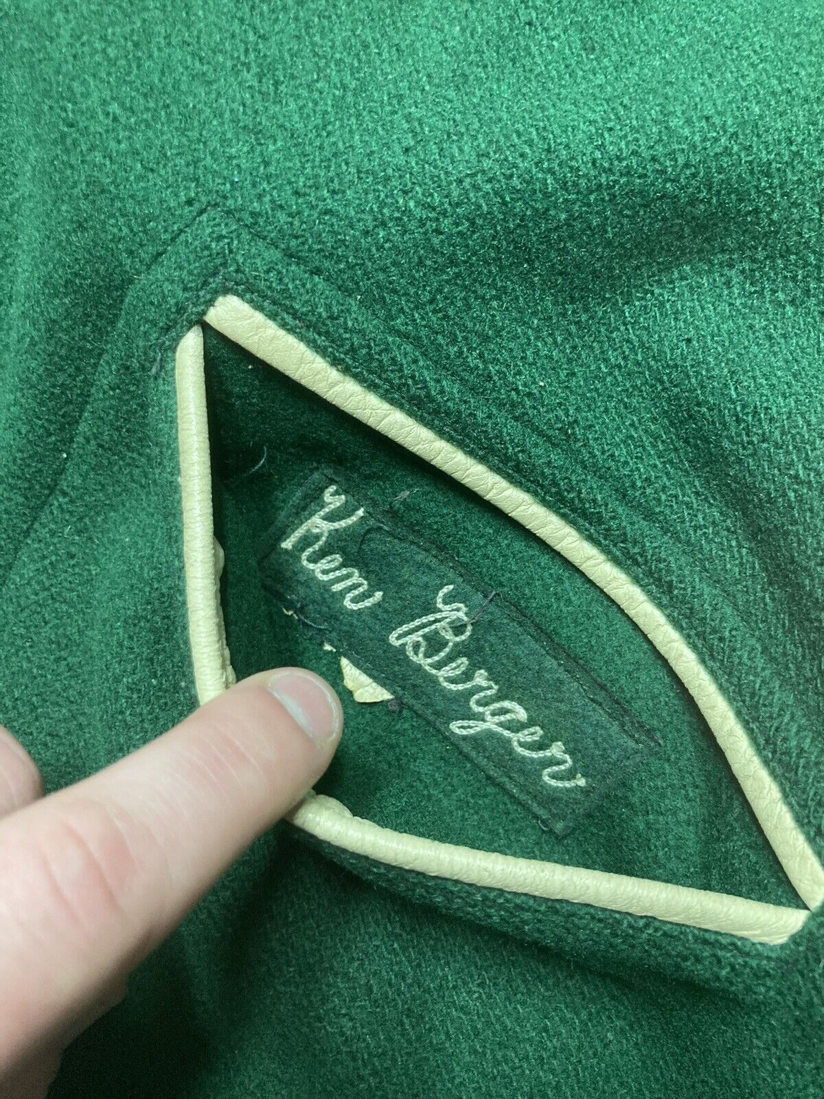 Vintage 1950s wool jacket Michigan State University MSU band L Size US L / EU 52-54 / 3 - 8 Thumbnail