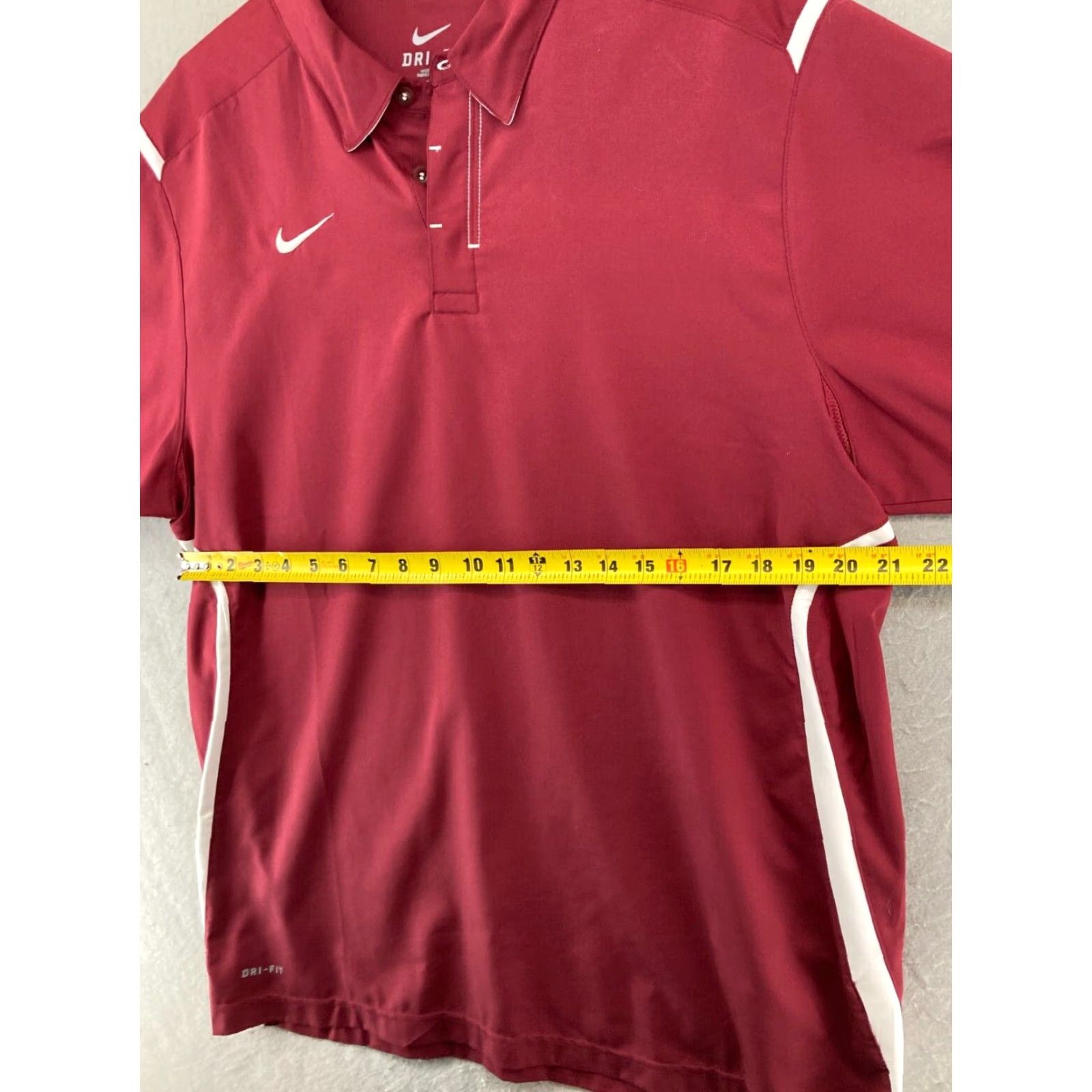 Nike Nike Polo Shirt Mens Large Burgundy Dri-Fit Athletic Polo Shirt Burgundy Nike Dri-Fit Logo Sports 90s Theme Mens Size US L / EU 52-54 / 3 - 2 Thumbnail