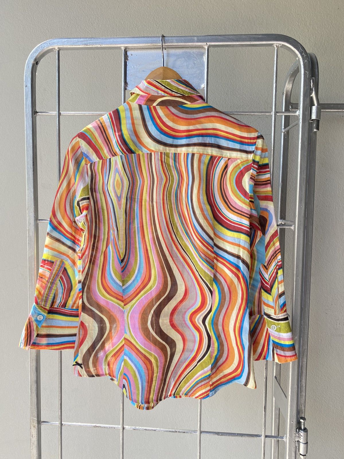 Paul Smith Paul Smith BLACK Multicolor Psychedelic Wave Shirt Size S / US 4 / IT 40 - 11 Thumbnail