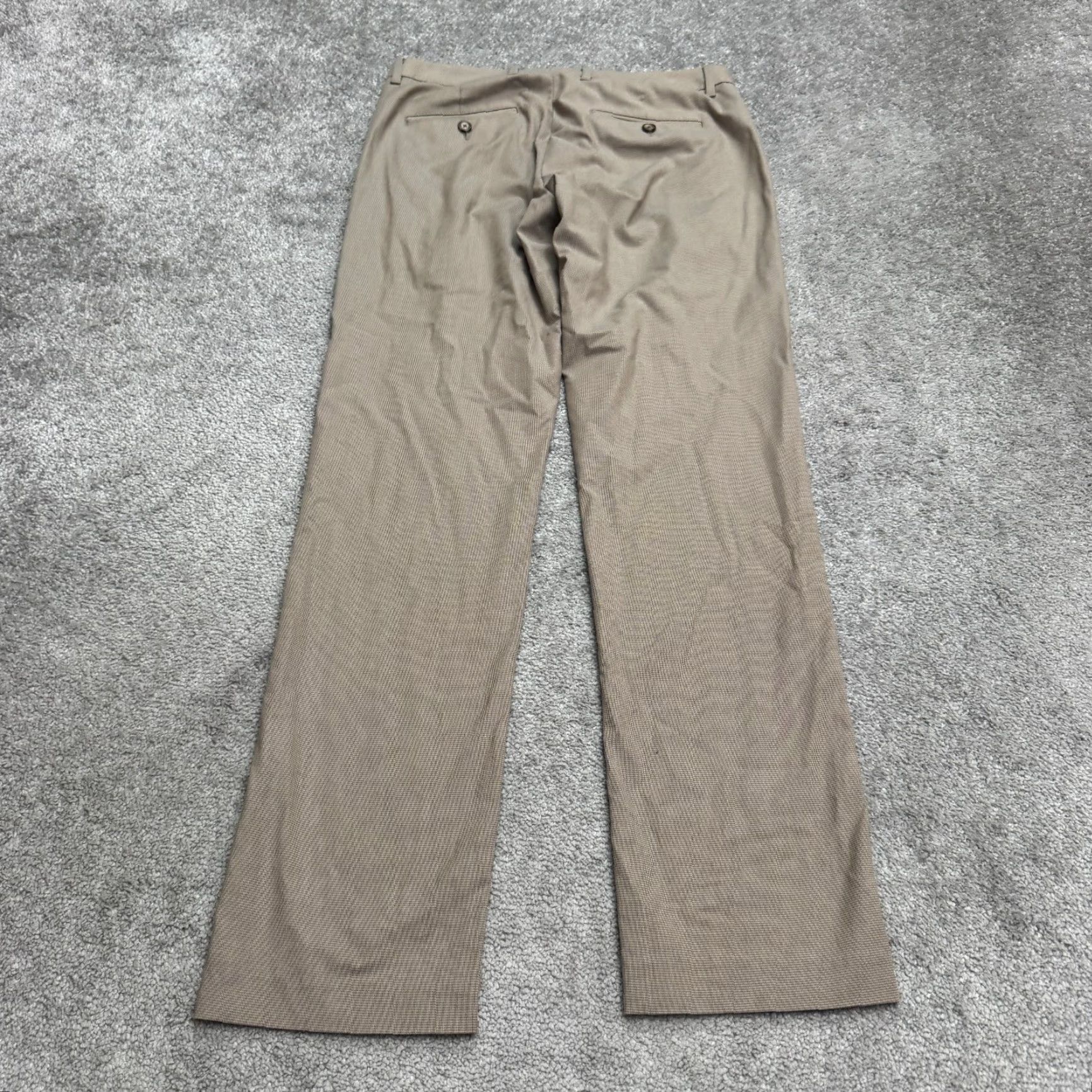 Bonobos Bonobos Weekday Warrior Slim Fit Dress Pants Mens 29x30 Brown Microcheck Slim Modern Business Casual Mens Size US 29 - 2 Thumbnail