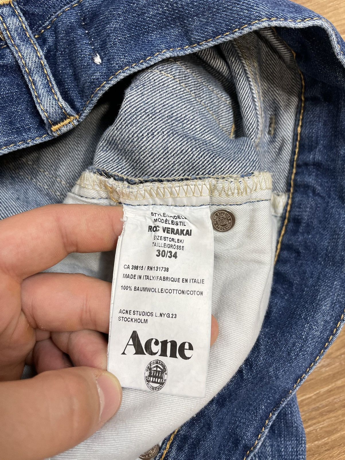 Acne Studios × Vintage Vintage Acne Studios RocVerakai Stonewashed Blue Denim Jeans Size US 30 / EU 46 - 14 Thumbnail