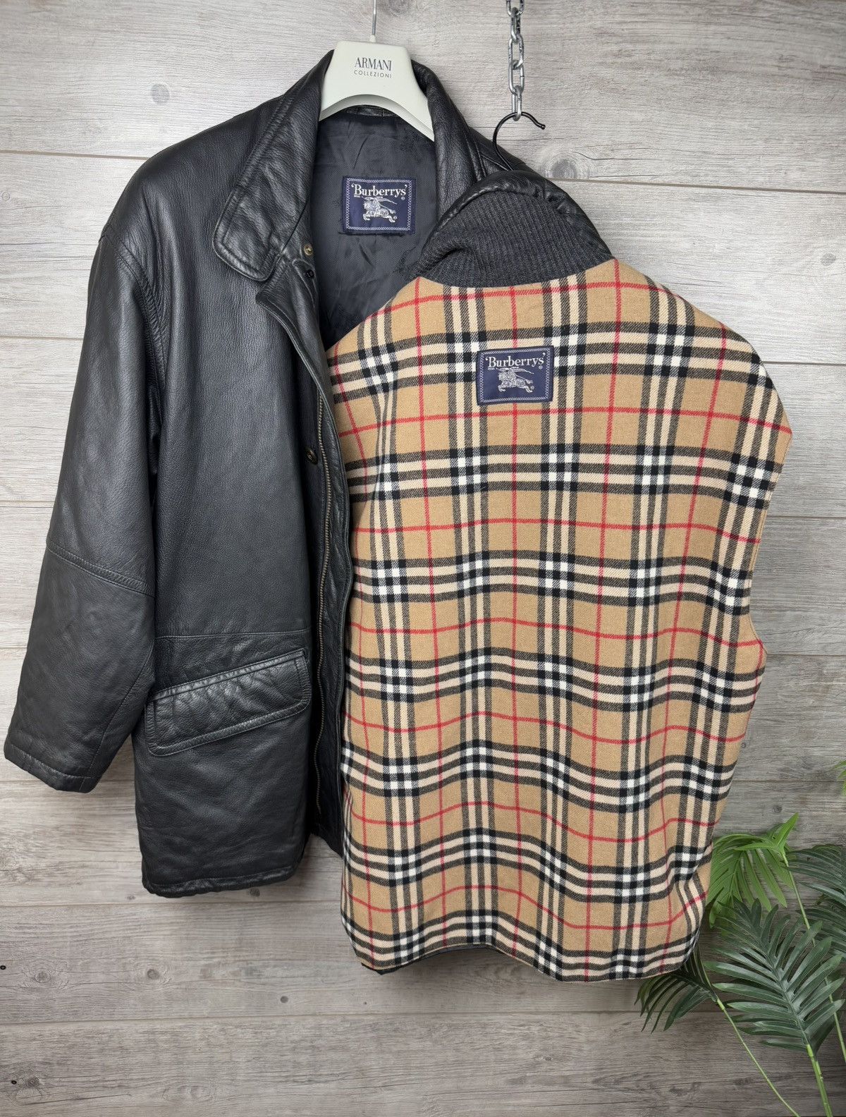 Burberry Burberry Insulated Leather Jacket With An Additional Vest Size US L / EU 52-54 / 3 - 7 Thumbnail