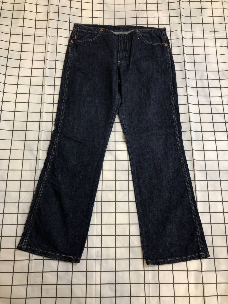 Levi's Levi's 514 Slim Straight Fit Dark Wash Denim Selvedge Jeans Size US 30 / EU 46 - 1 Thumbnail
