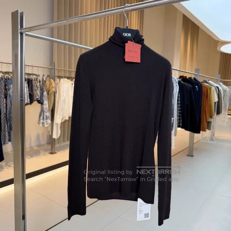 Loro Piana Loro Piana Dark Brown Wool Turtleneck Underwear Sweater Size XS / US 0-2 / IT 36-38 - 1 Thumbnail