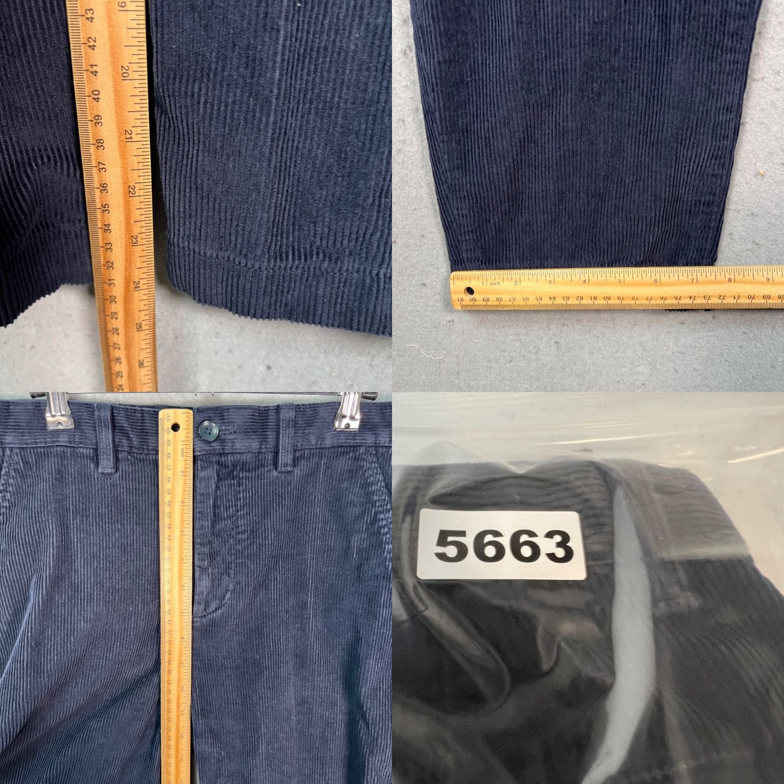 Gap Gap Mens Slim Fit Navy Corduroy Pants Straight Leg 28 x 25 Blue Straight Leg Chino Casual Pants Mens Classics Size US 28 / EU 44 - 8 Thumbnail