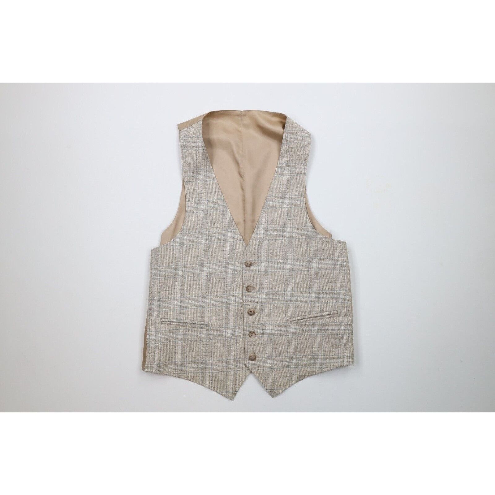 Vintage Vintage 70s Streetwear 3 Piece Wool Suit Wedding Size 42R - 8 Thumbnail