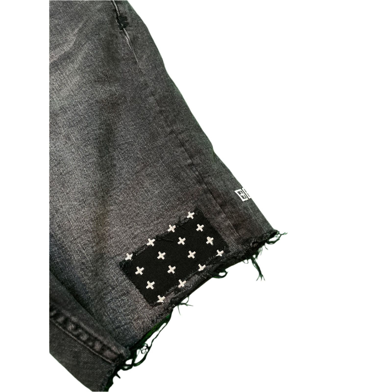 Ksubi Ksubi Light Wash Black Patch Black Shorts Size US 38 / EU 54 - 2 Thumbnail