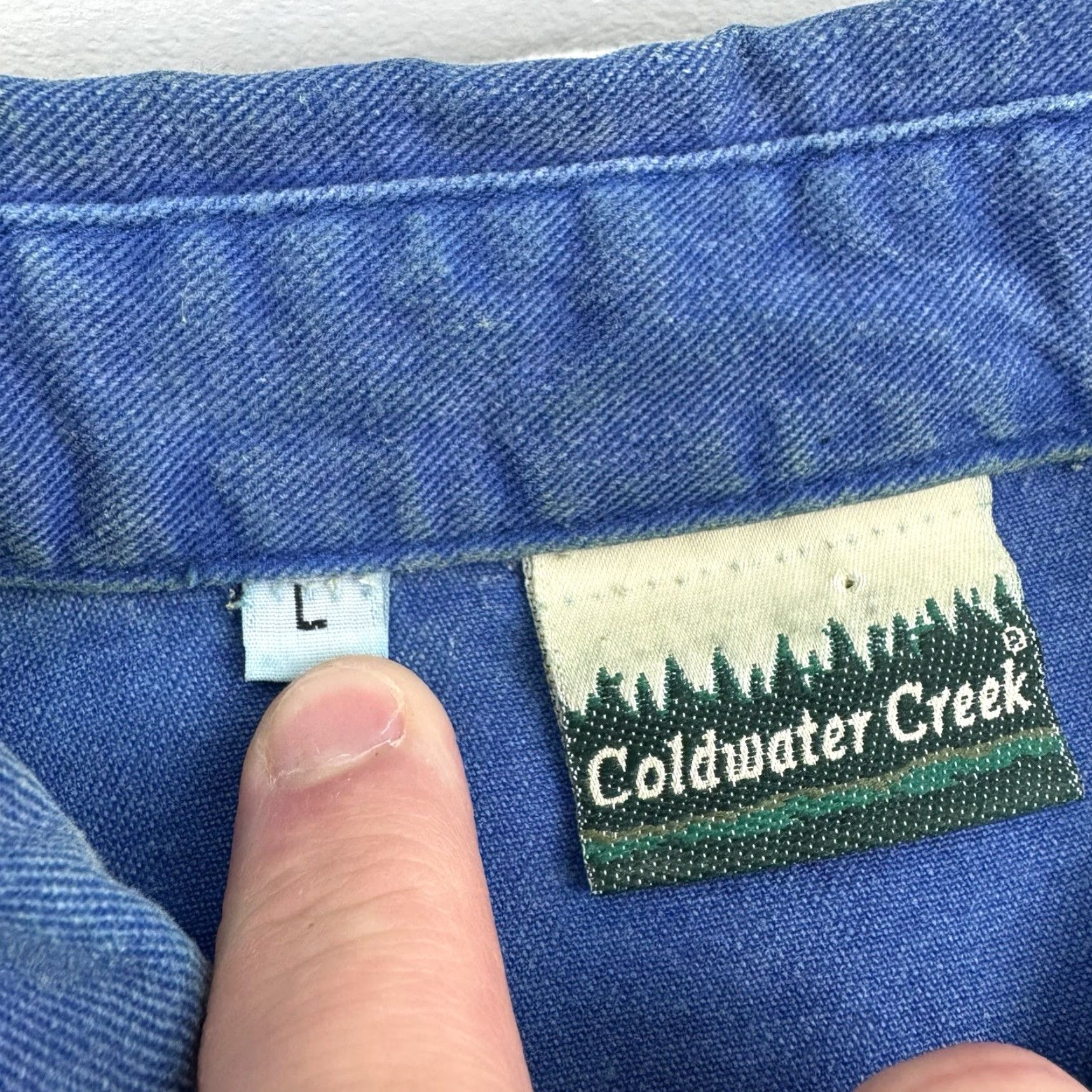 Coldwater Creek VINTAGE Coldwater Creek Button-Up Shirt Adult Large Blue Long Sleeve Collared Bird 90s Mens Size US L / EU 52-54 / 3 - 3 Thumbnail