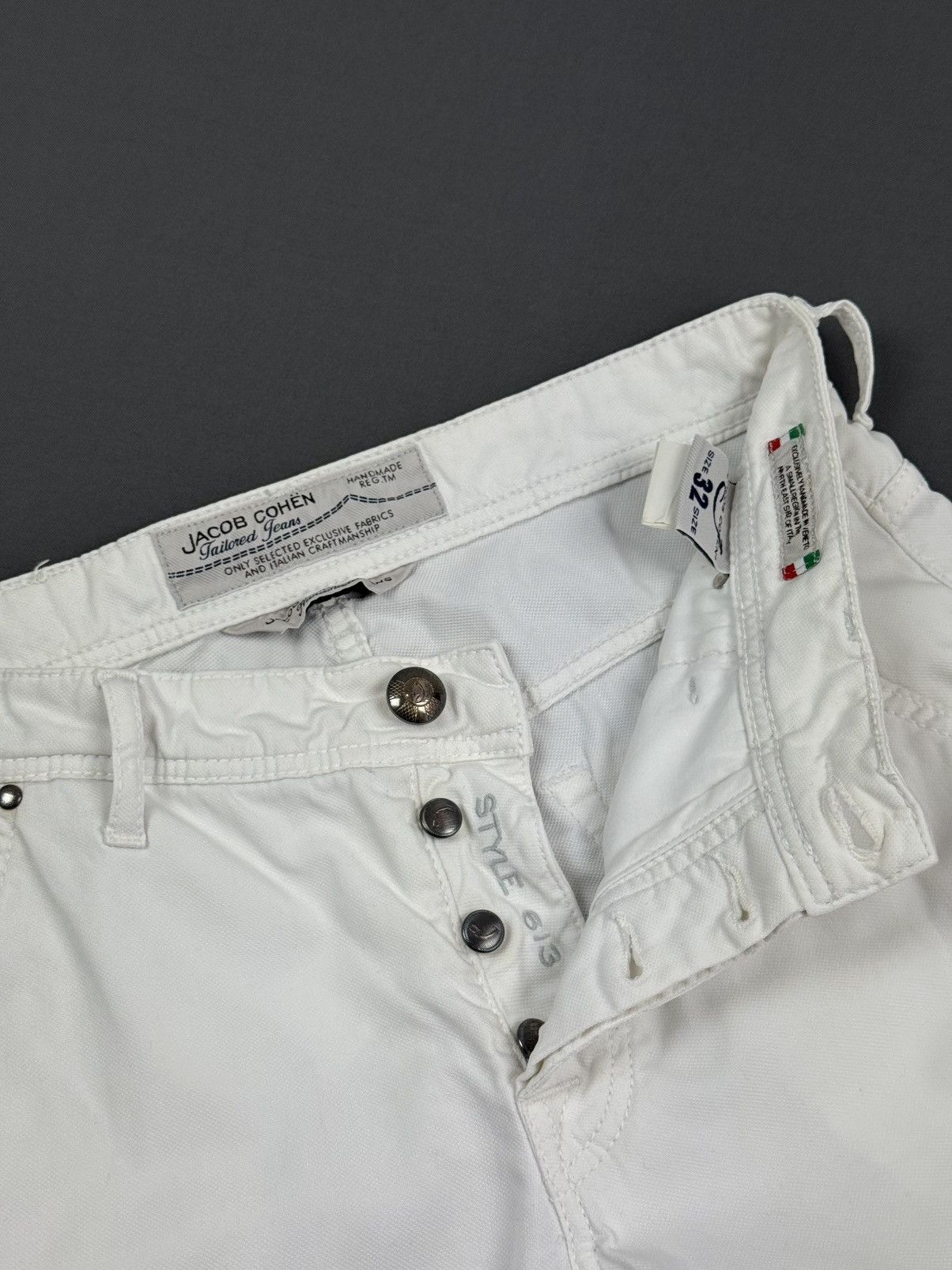 Jacob Cohen Jacob Cohen Style 613 White Comf Pants Made in Italy Size US 32 / EU 48 - 11 Thumbnail