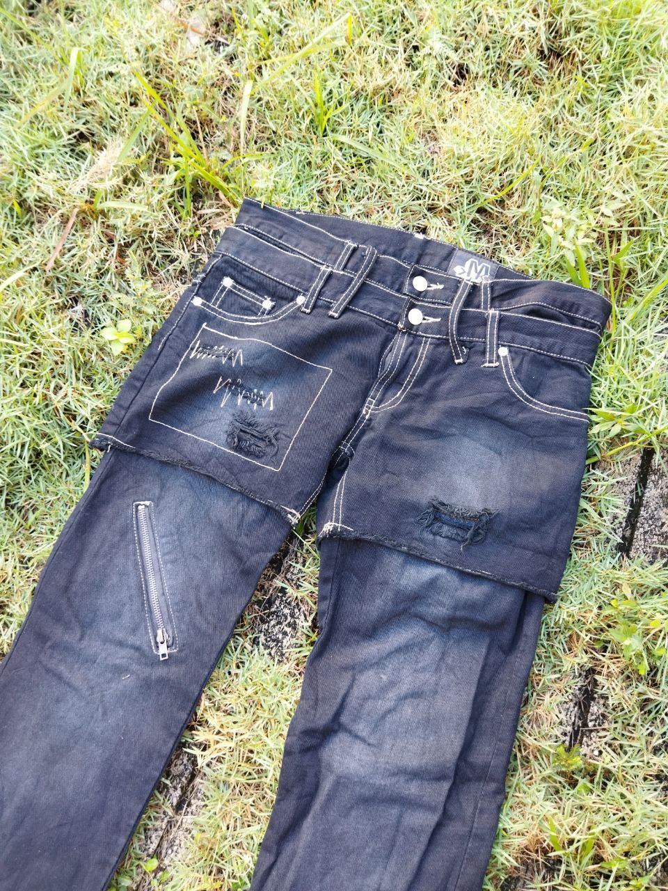 Seditionaries Vintage KMK Japan Double Waist Jeans - Size 1 Size US 33 - 6 Thumbnail