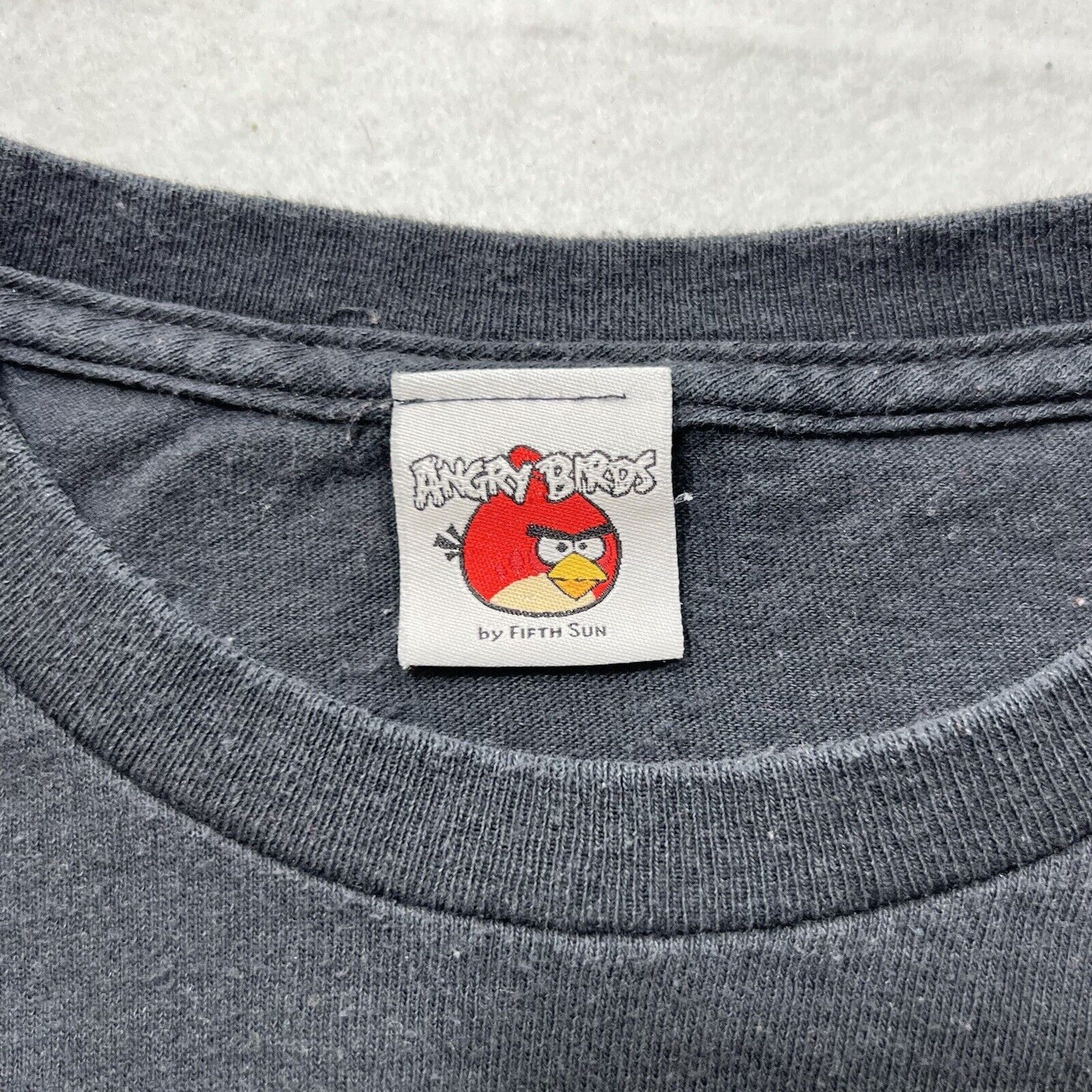Other Angry Birds Medium Black Distressed App Game Graphic T Shirt Size US M / EU 48-50 / 2 - 3 Thumbnail