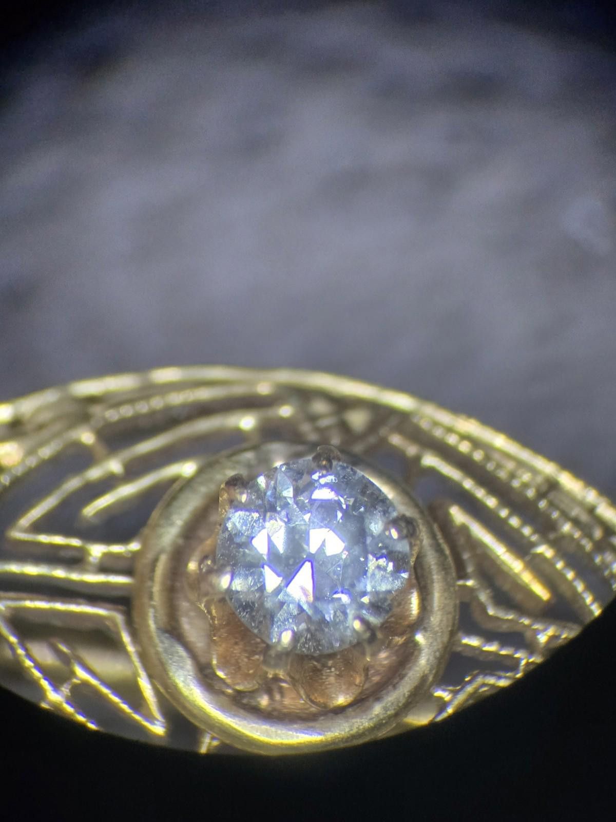 Other ​Art Deco 14k Gold Beautiful Diamond Filigree Stick Pin Size ONE SIZE - 5 Thumbnail