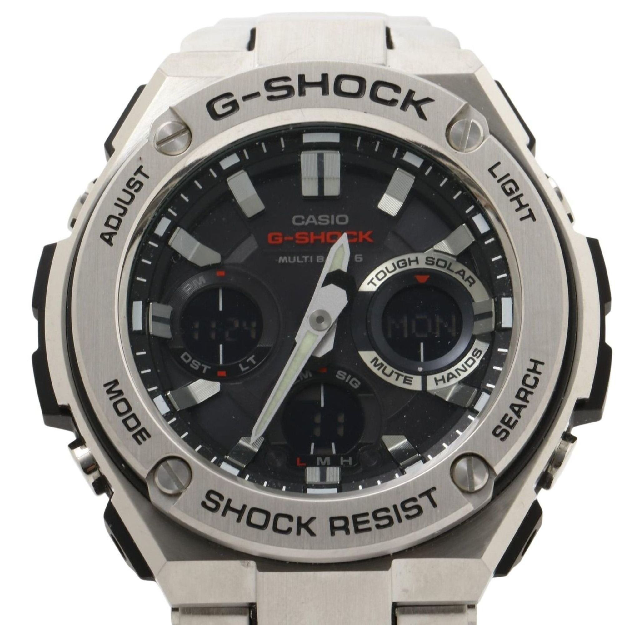 Casio CASIO GSHOCK GSTEEL GSTW100 Series (GSTW110D1AJF) Men's Analog-Digital Watch in Black and Silver with Resin/Stainless Steel Size ONE SIZE - 1 Thumbnail