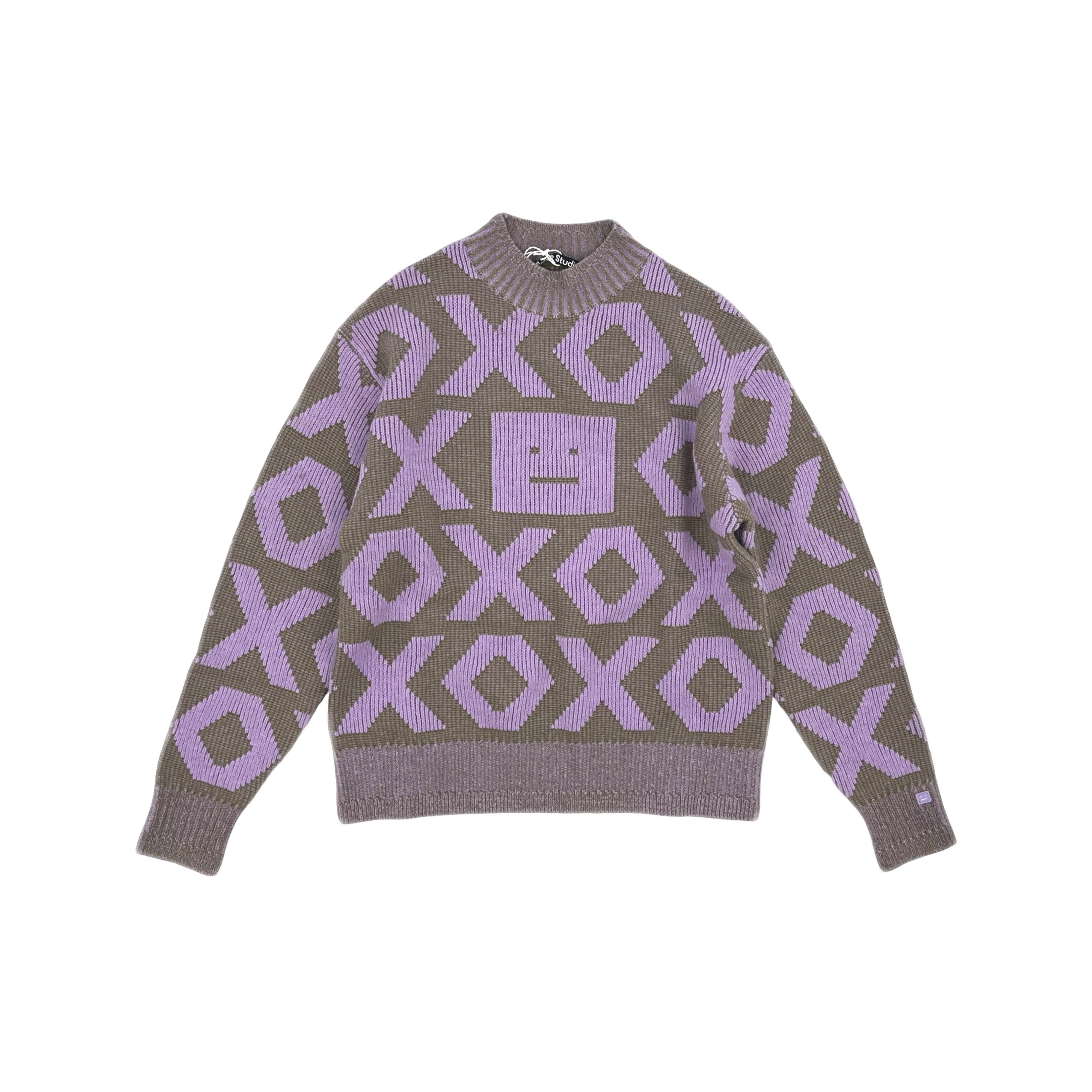 Acne Studios Acne Studios Geometric Face Logo Knit Sweater XXS Size US XXS / EU 40 - 1 Thumbnail