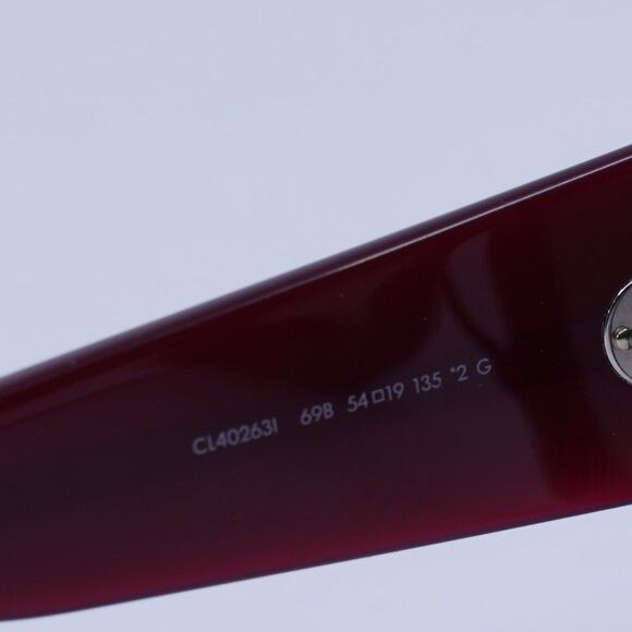 Celine CL40263I 69B Sunglasses Bordeaux Square Frame, Smoke display picture 2