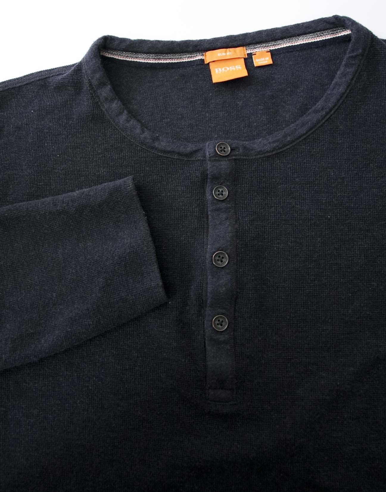 Hugo Boss Hugo Boss Sweater Henley Slim Fit Size XXL Dark Blue Size US XXL / EU 58 / 5 - 2 Thumbnail