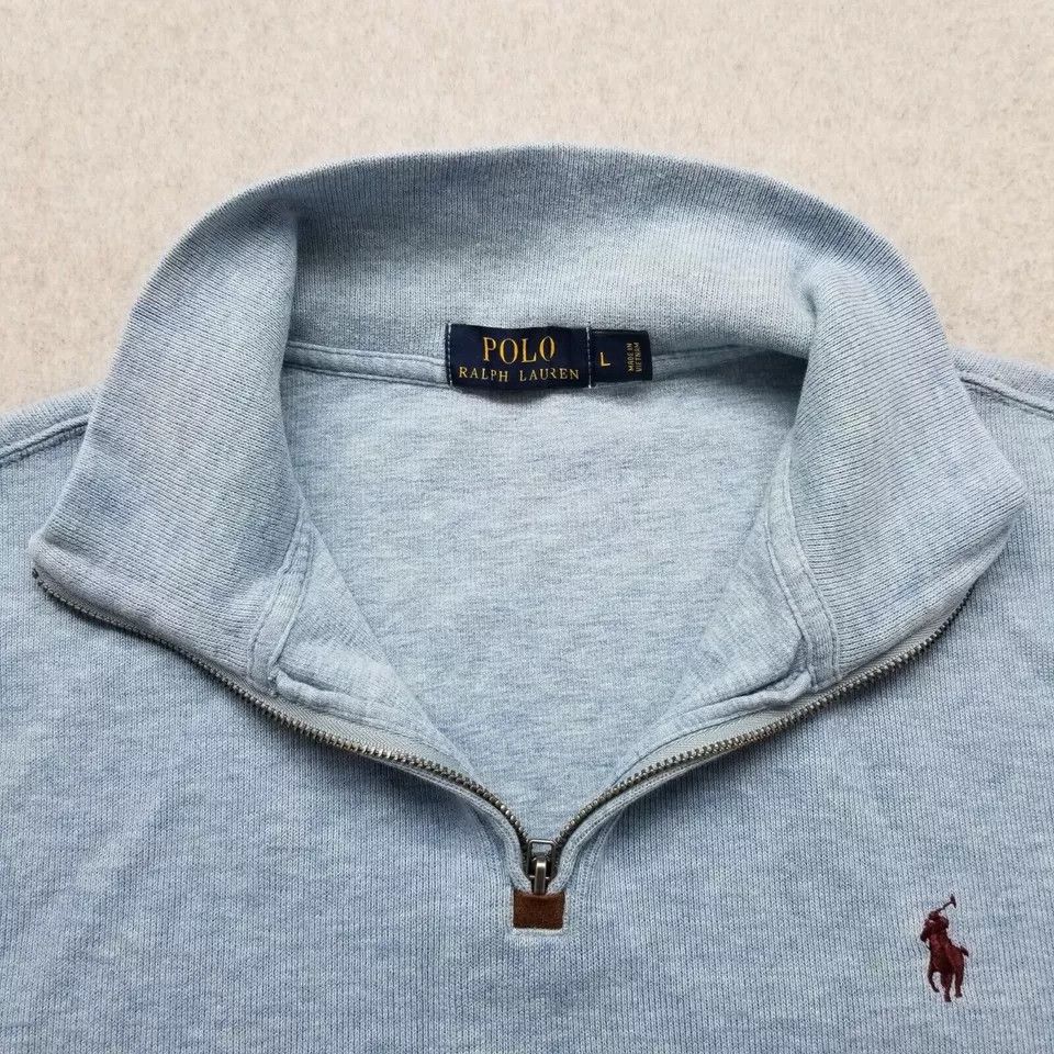 Polo Ralph Lauren Polo Ralph Lauren Sweater Mens Large Pullover Zip Cotton Size US L / EU 52-54 / 3 - 8 Thumbnail
