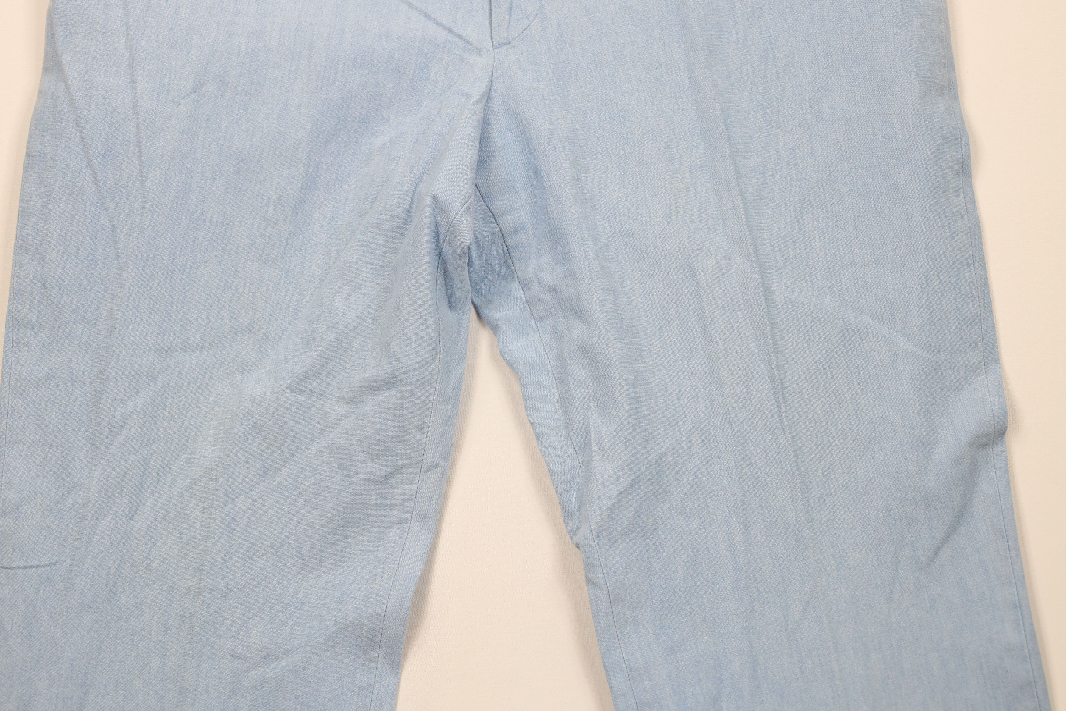 Orvis Vintage 70s Orvis Wide Leg Chino Pants Blue Cotton USA Size US 38 / EU 54 - 3 Thumbnail